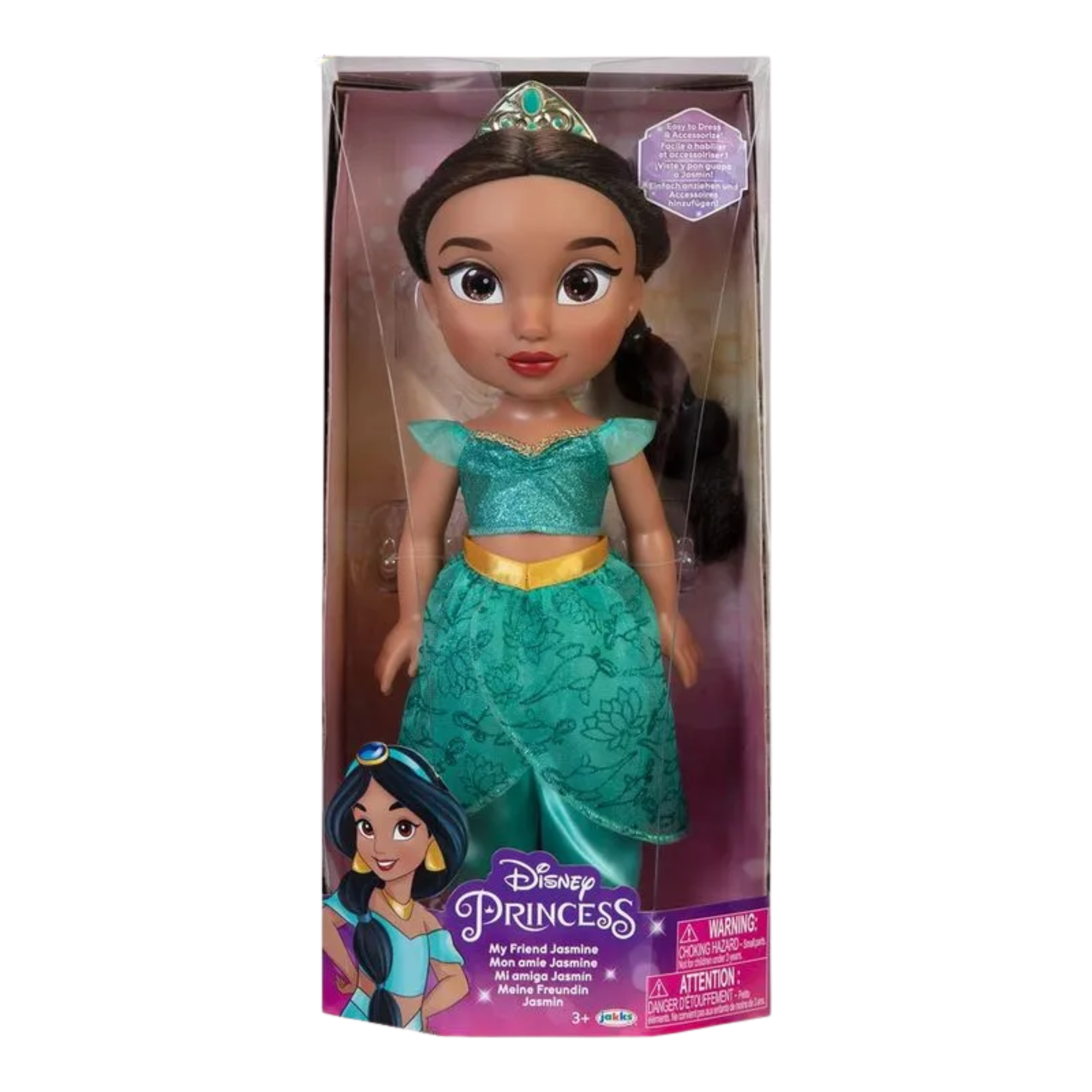 Boneca Infantil Princesa Disney Jasmine Articulada 38cm Multikids - BR2333