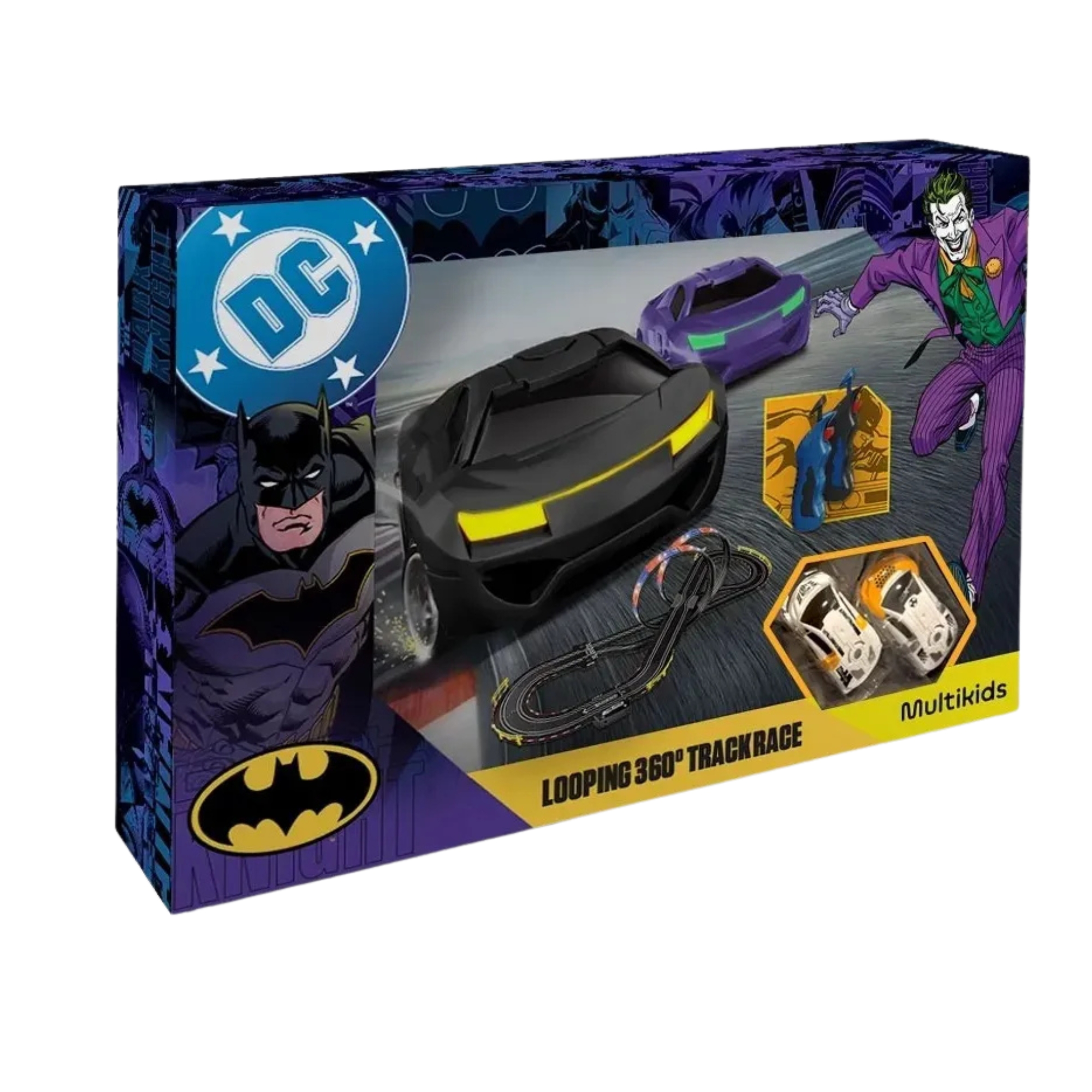 Pista de Autorama Batman Vs Coringa 5,6m Looping 360º 2 Carros Multikids - BR2643