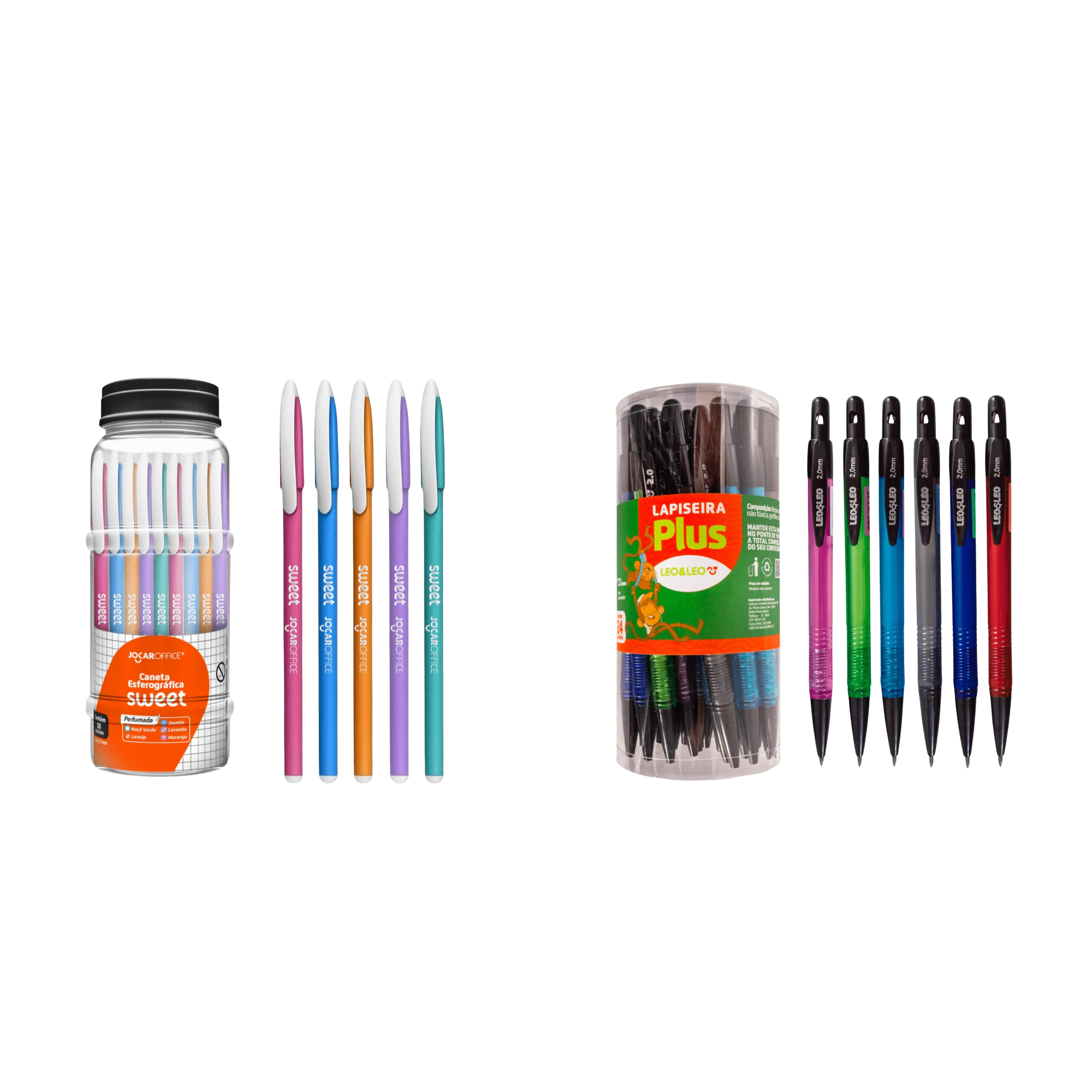 Kit Canetas e Lapiseira Leo para Escrita - Esferográfica + Lapiseira