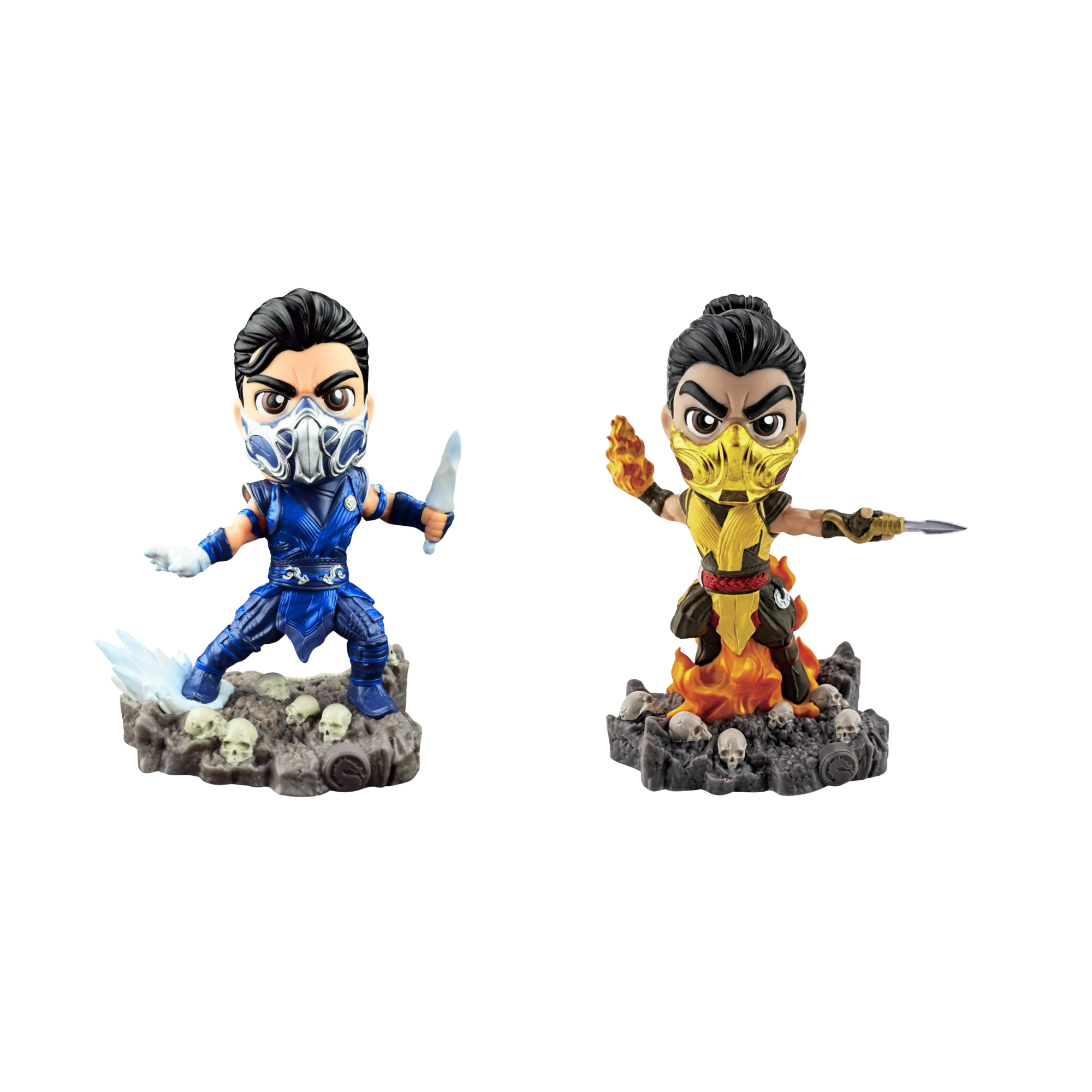 Kit Mortal Kombat Sub-Zero e Scorpion Fandom - Bonecos Vinil