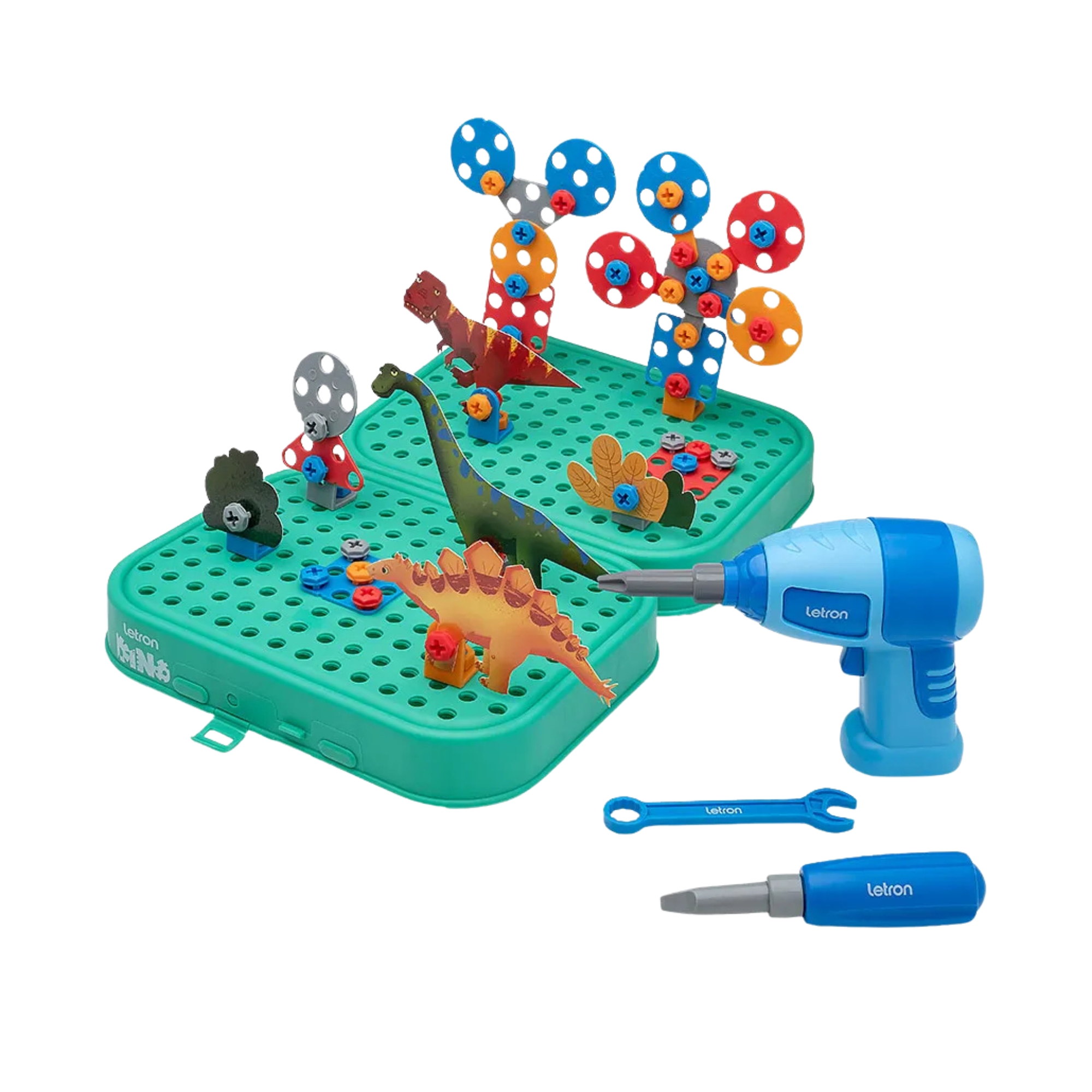 Kit de Ferramentas Dino Caixa c/ 228 peças Letron Leonora - 10502
