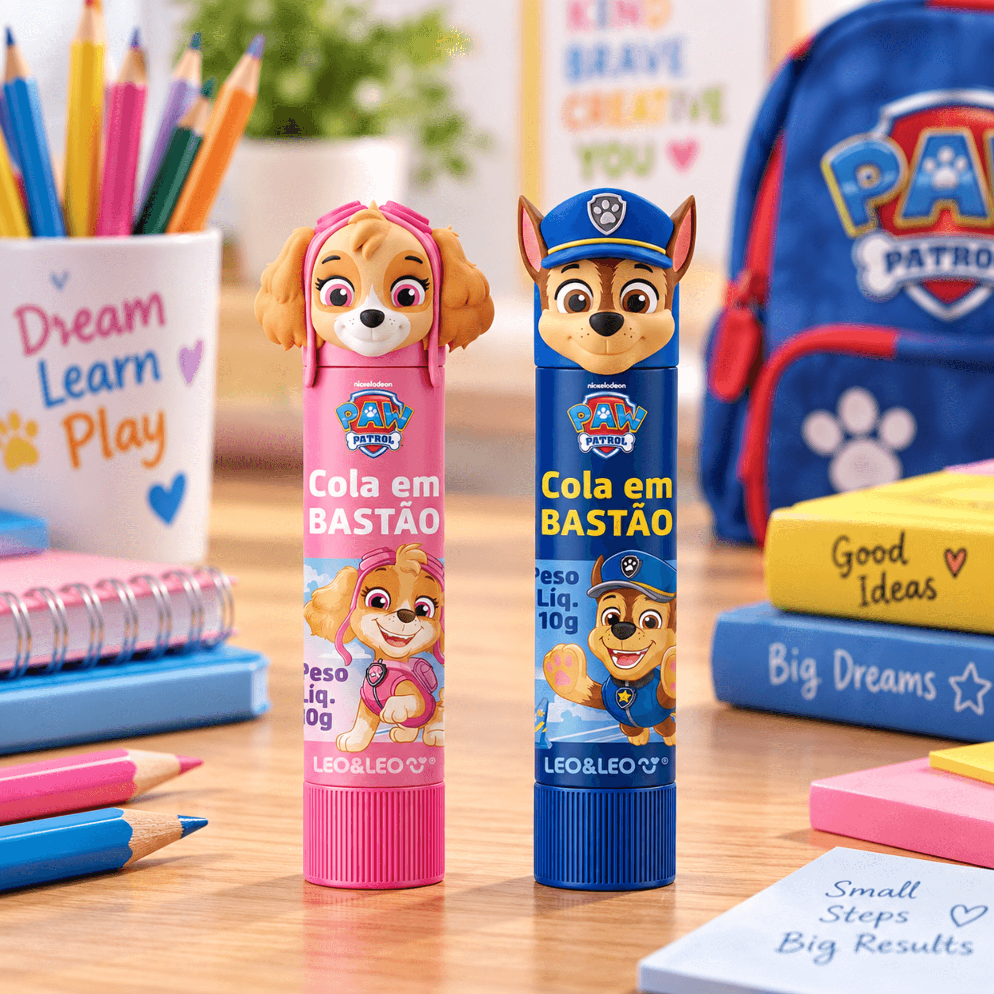 Cola em Bastão Decorada Patrulha Canina 10g Display c/12un Leo&Leo Leonora - 10712