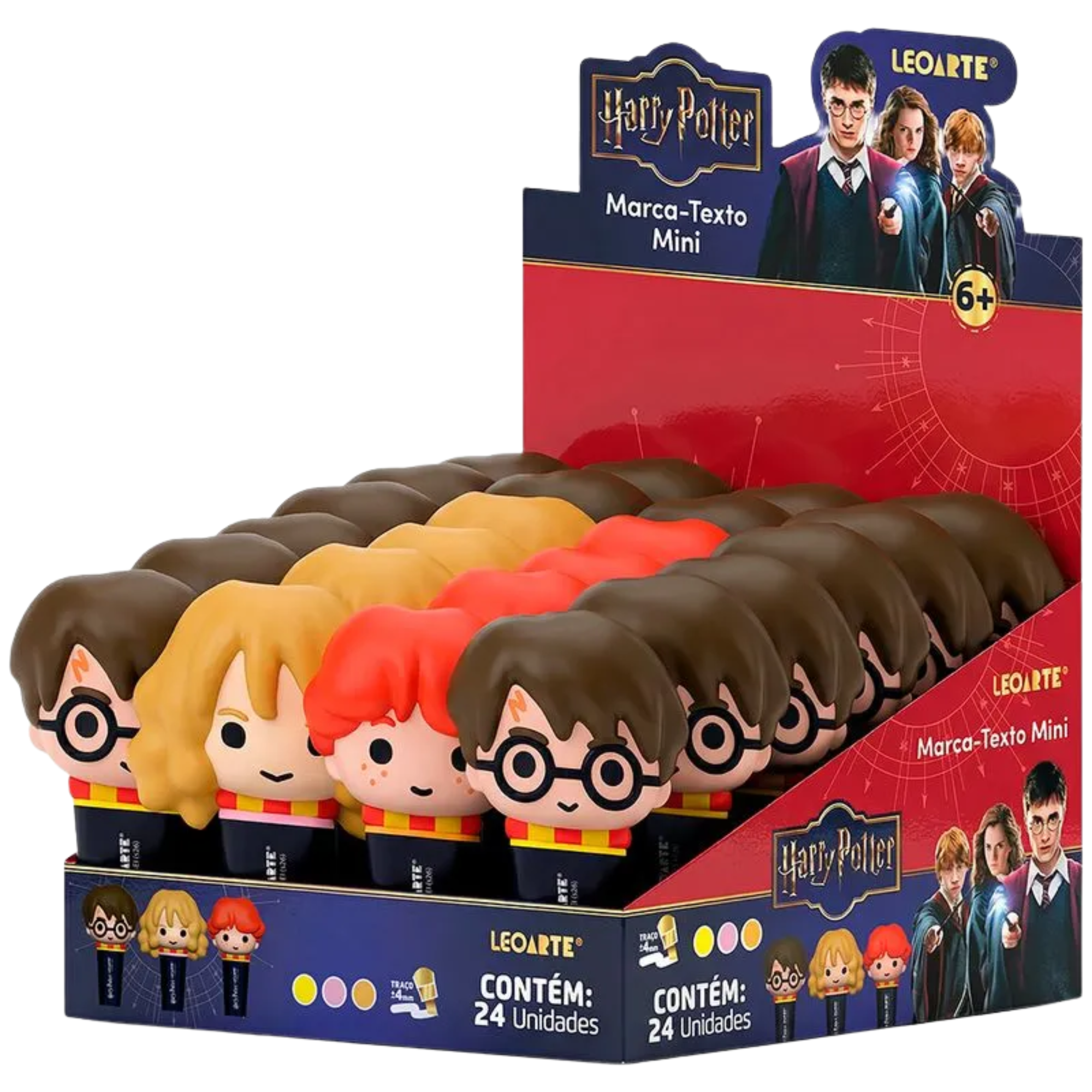 Marca Texto Mini 3D Harry Potter Display c/24un Leoarte Leonora - 10722