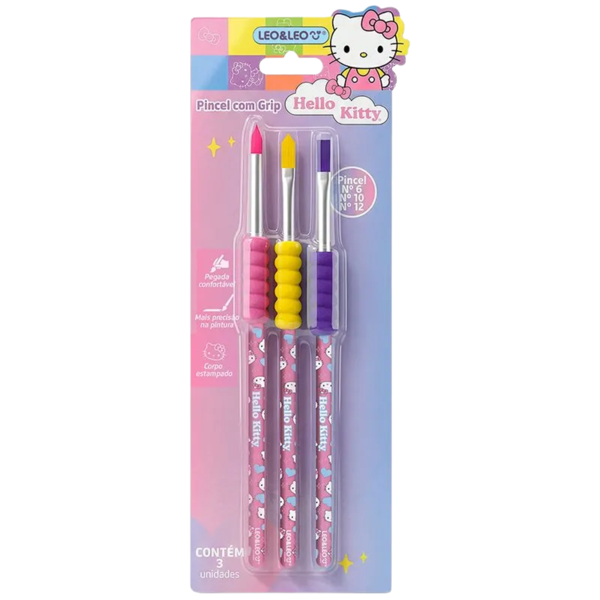 Pincel Ergonômico com Grip Hello Kitty Leo&Leo Leonora - 10769