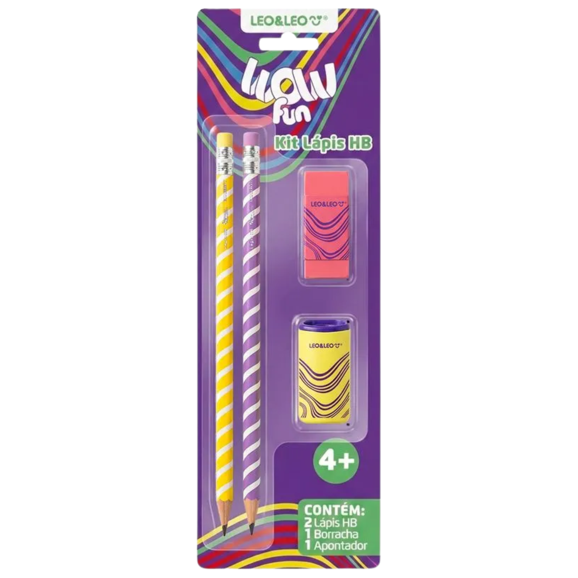 Kit Lápis Hb Wow Fun Caixa com 24 Blisters Leo&Leo Leonora - 10794
