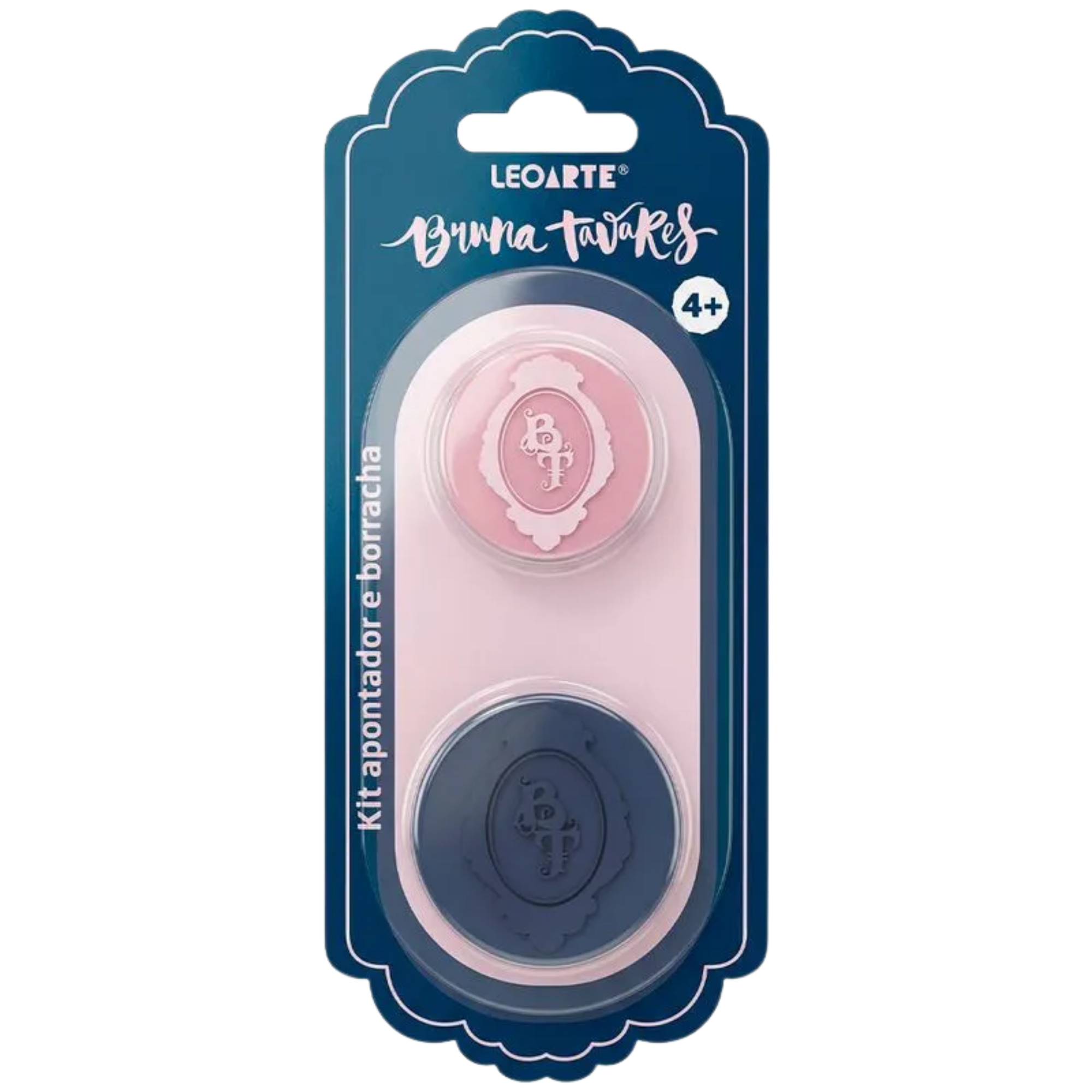 Kit Apontador e Borracha Bruna Tavares Blister Leoarte Leonora - 10842