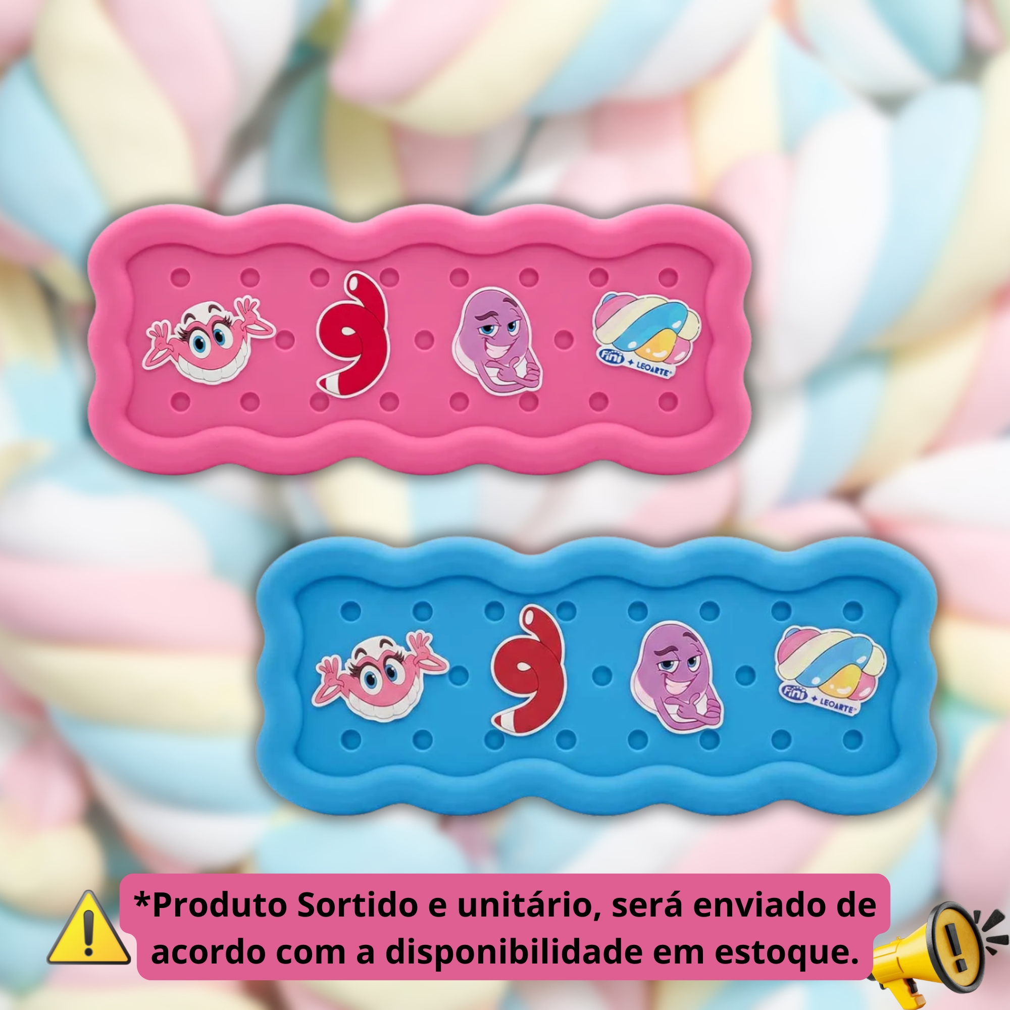 Estojo de Silicone com Pins Fini Leo&Leo Sortido e Unitário Leonora - 10850