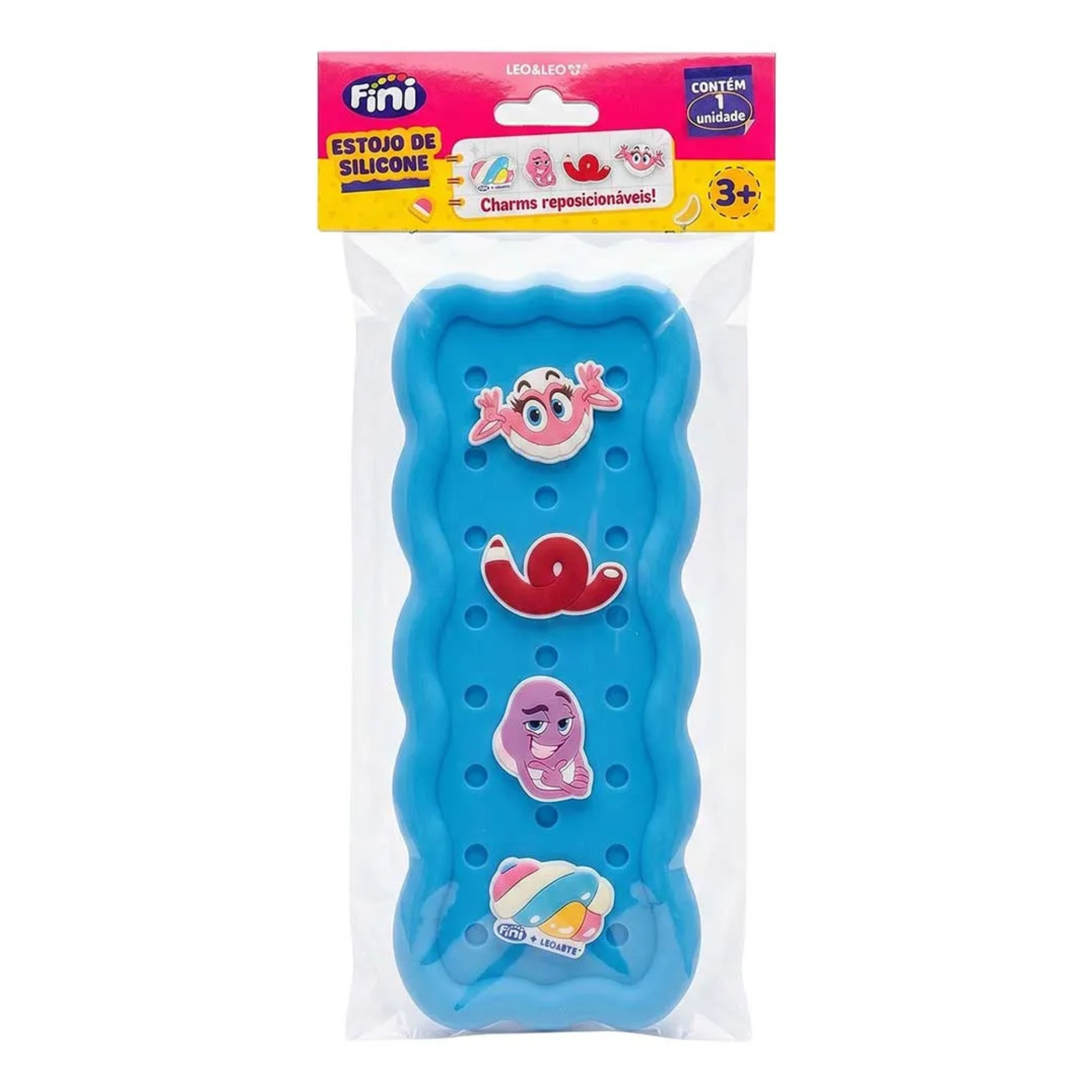 Estojo de Silicone com Pins Fini Leo&Leo Sortido e Unitário Leonora - 10850
