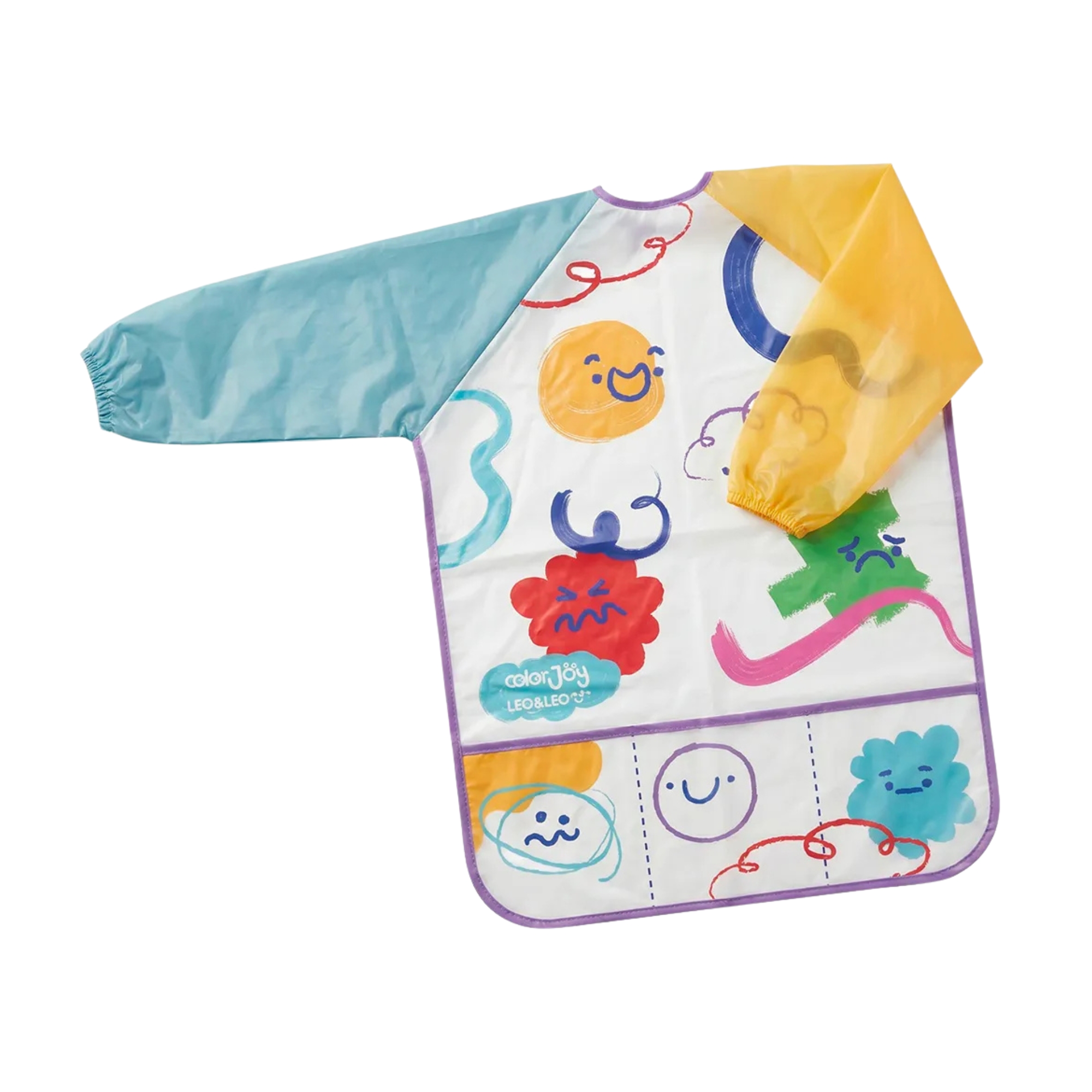 Avental Infantil c/ Bolso e Manga Comprida ColorJoy Leo&Leo Leonora - 10885