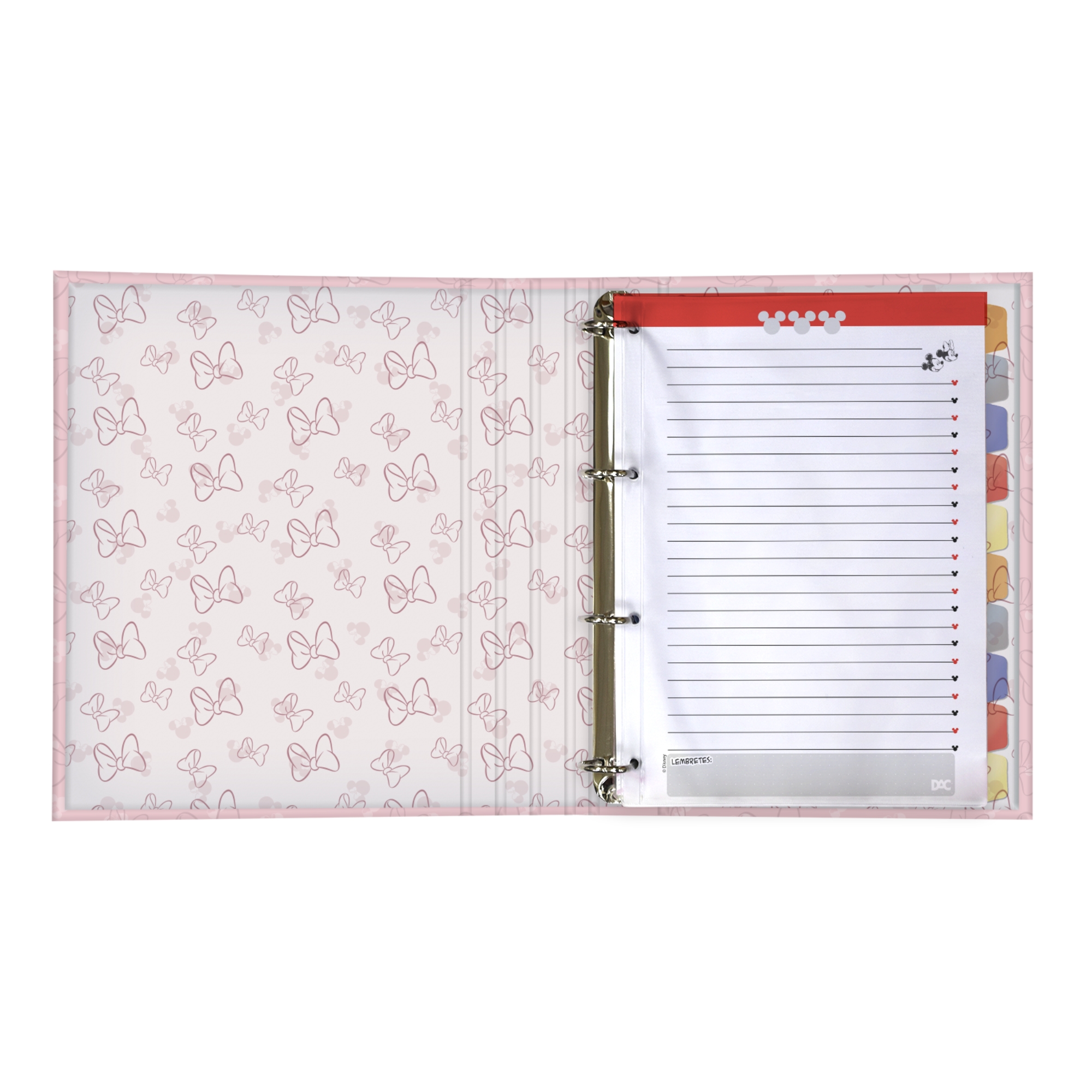 Caderno Argolado Universitário Minnie c/ 48 folhas decoradas DAC - 5876