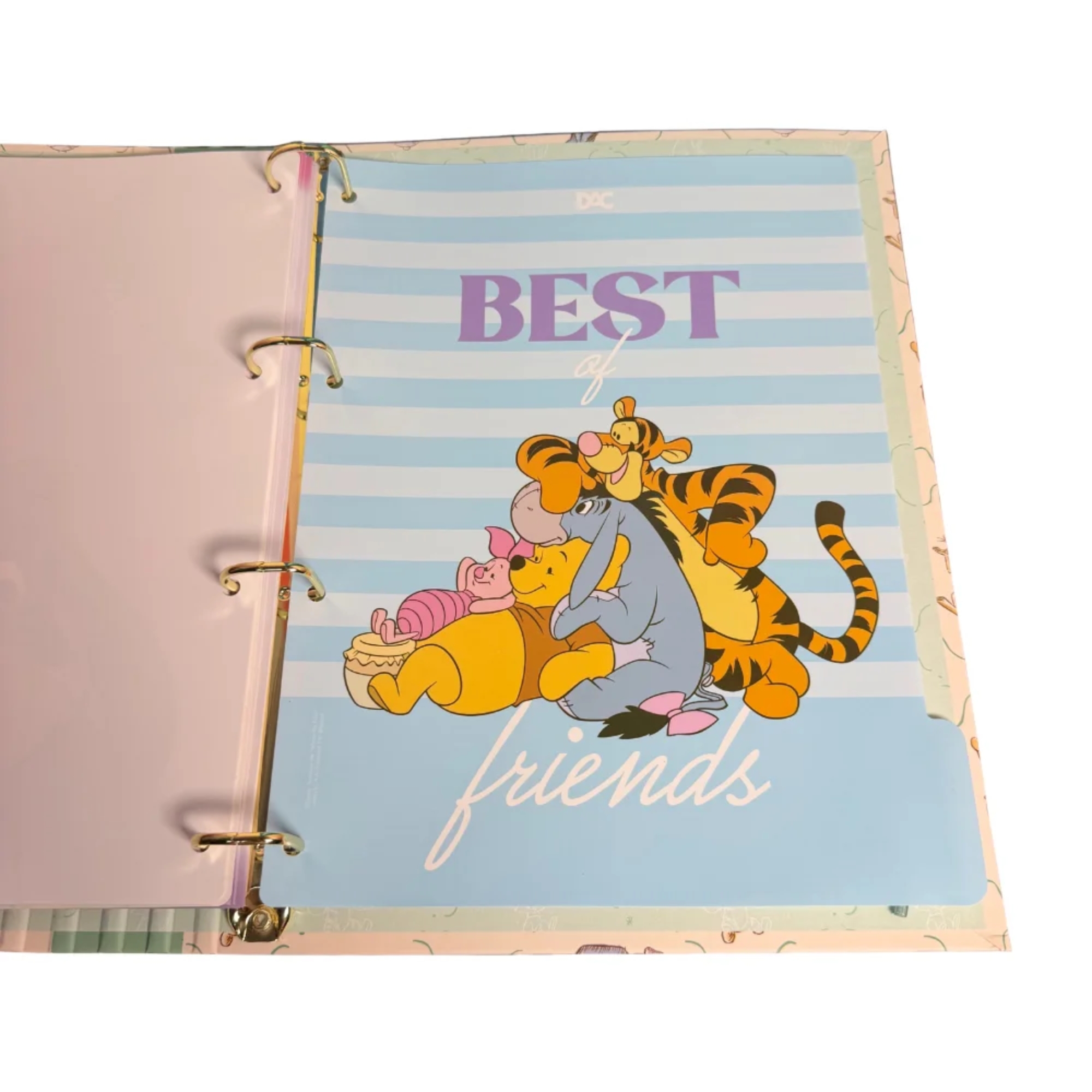 Caderno Argolado Universitário Pooh c/ 5 Divisórias DAC - 5899