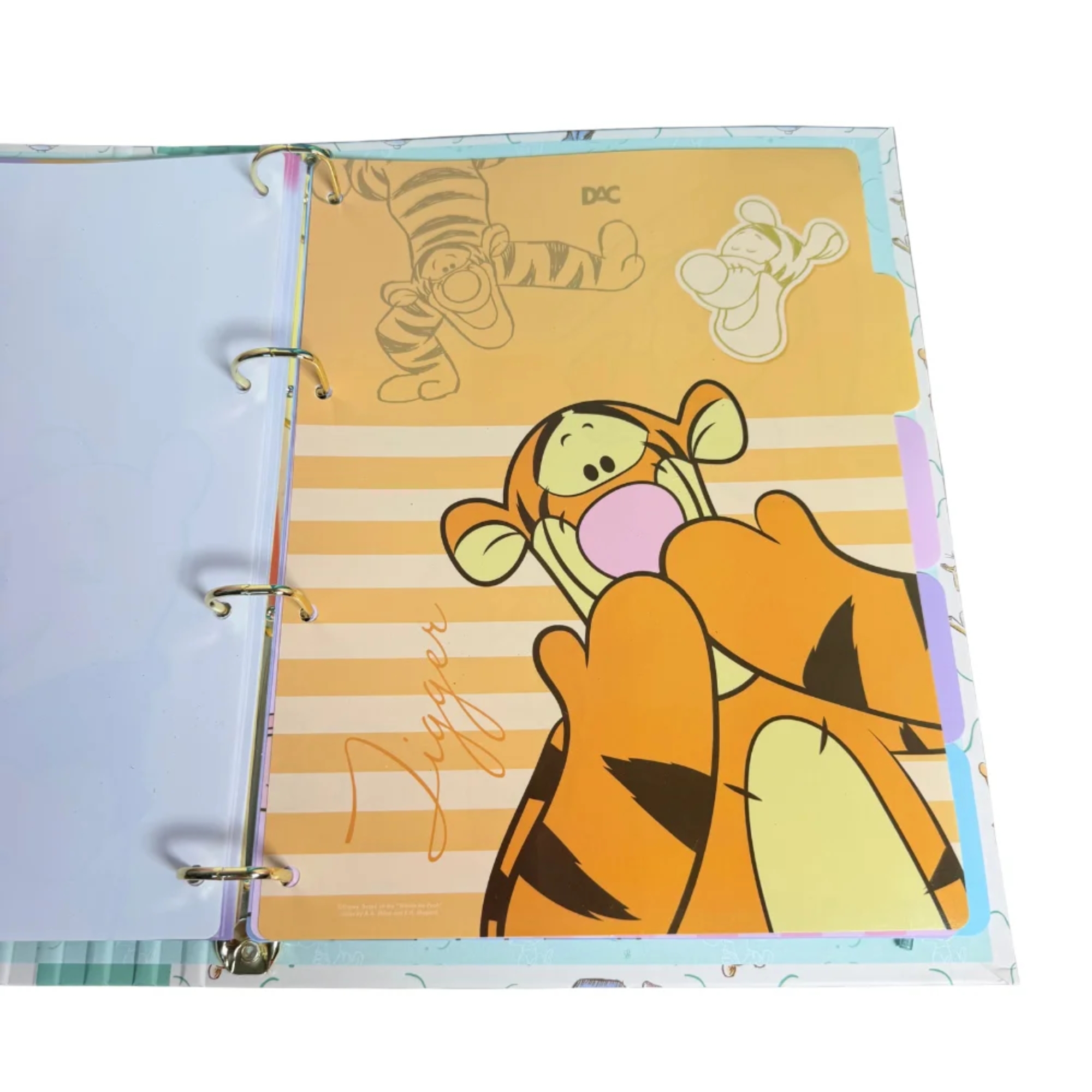 Caderno Argolado Universitário Pooh c/ 5 Divisórias DAC - 5899