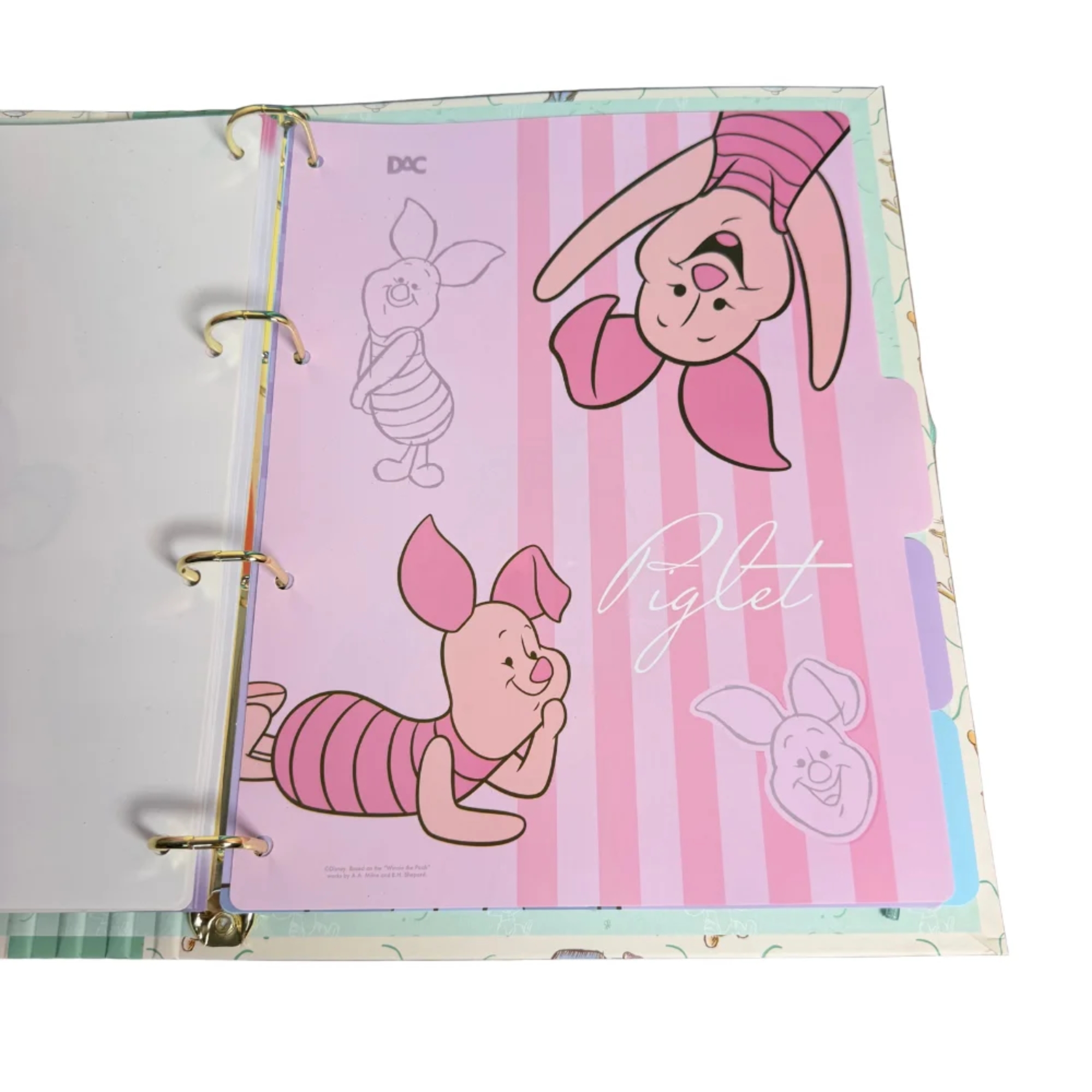 Caderno Argolado Universitário Pooh c/ 5 Divisórias DAC - 5899