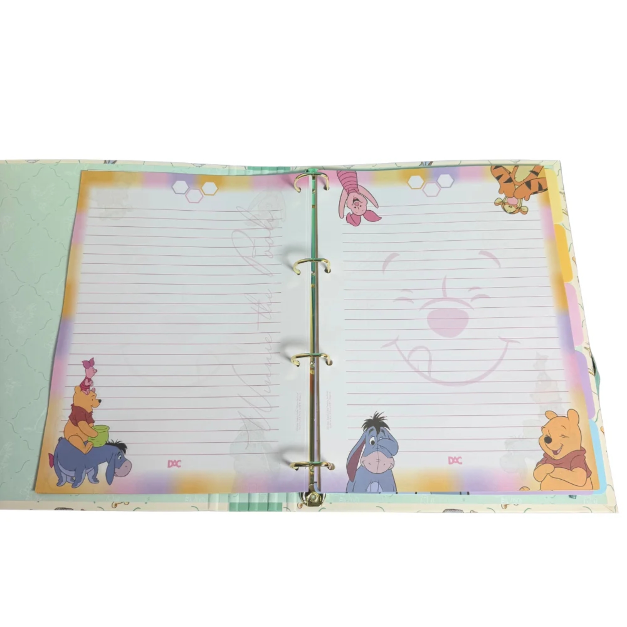 Caderno Argolado Universitário Pooh c/ 5 Divisórias DAC - 5899