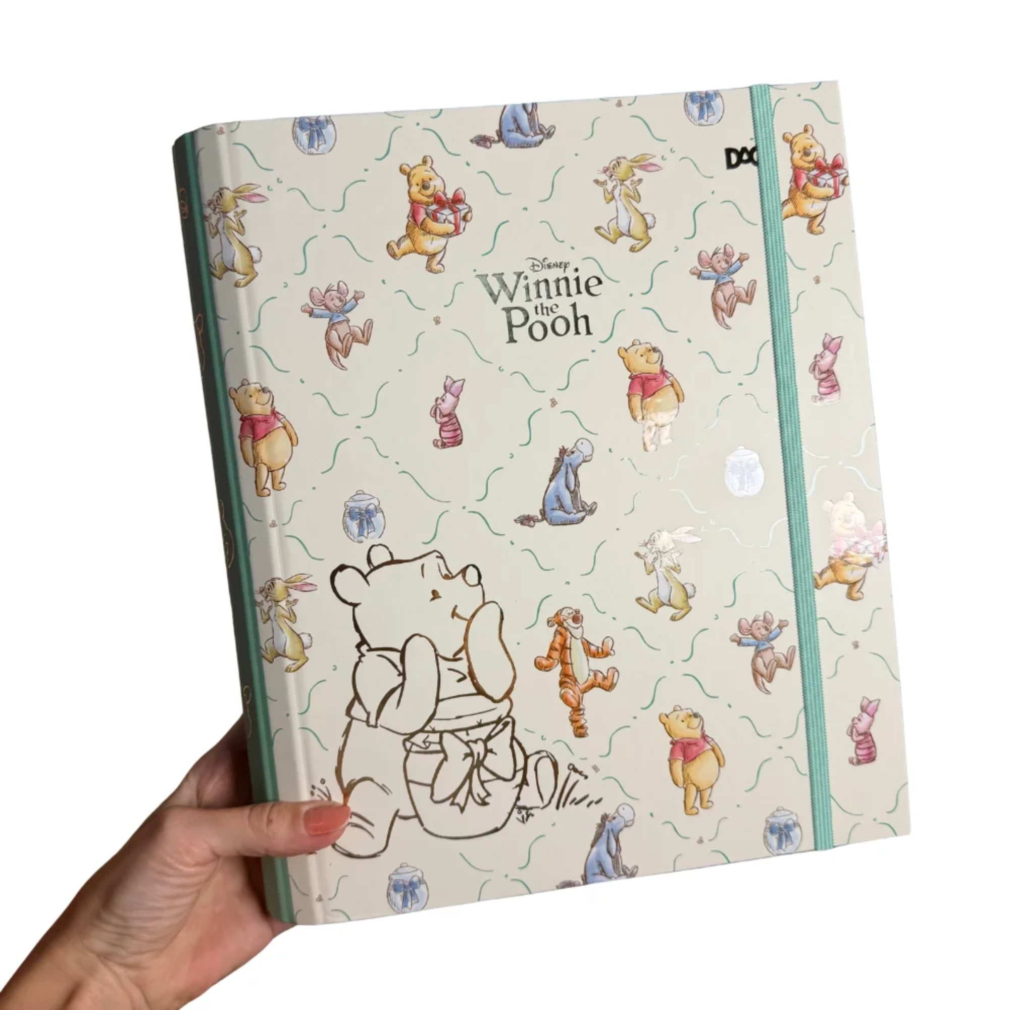 Caderno Argolado Universitário Pooh c/ 5 Divisórias DAC - 5899