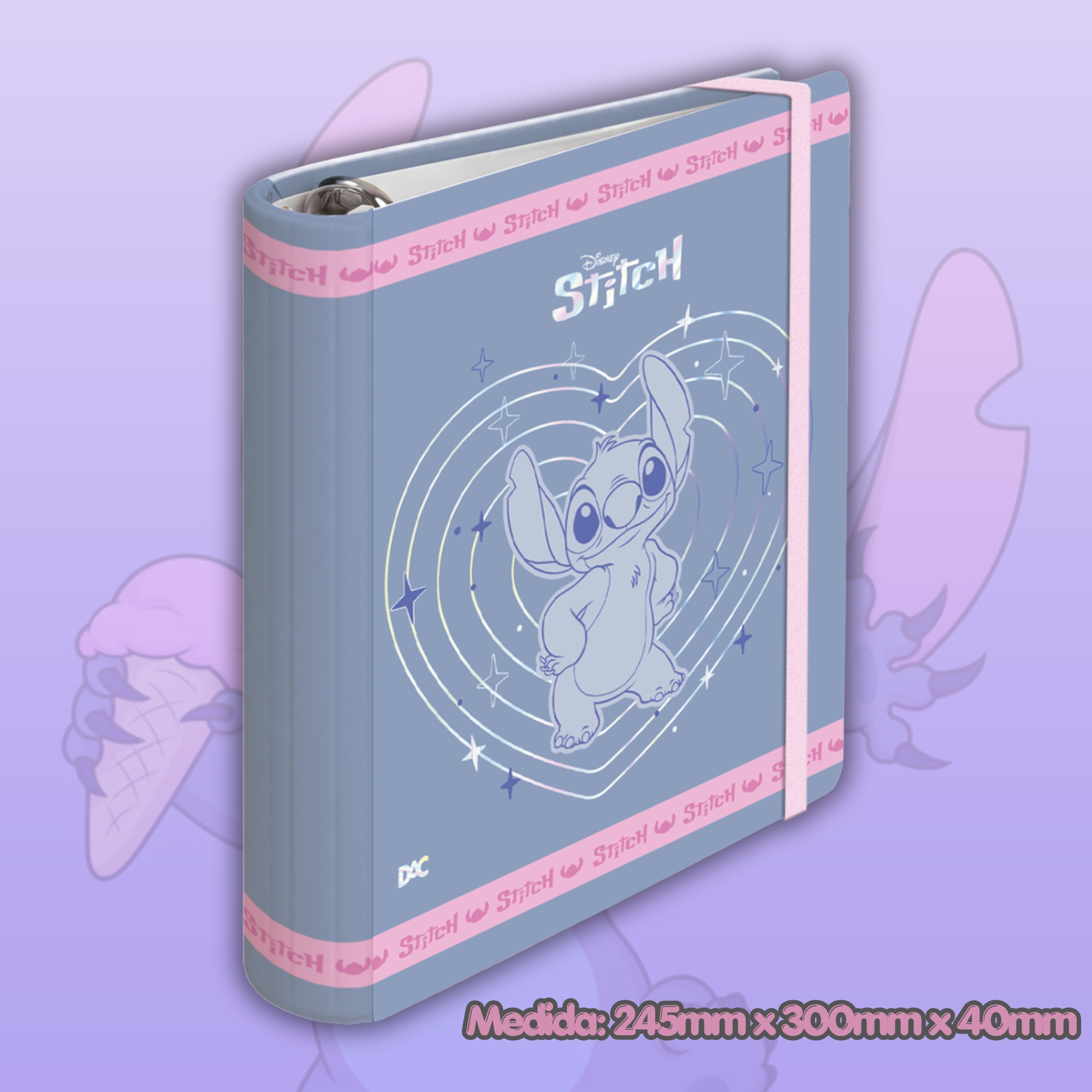 Caderno Argolado Universitário c/ 48 Folhas Decoradas DAC - 5958