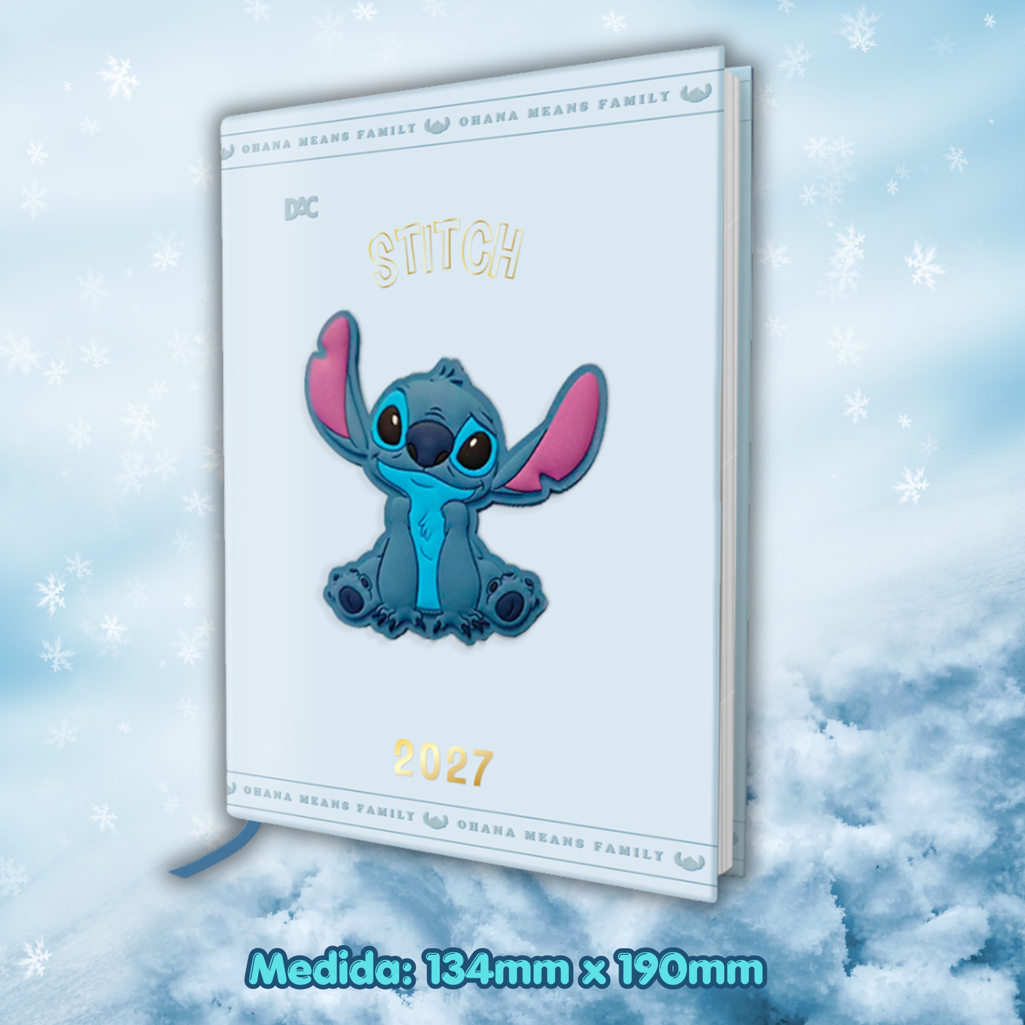 Agenda Grande Stitch 2027 A5 Capa Almofadada DAC - 5681
