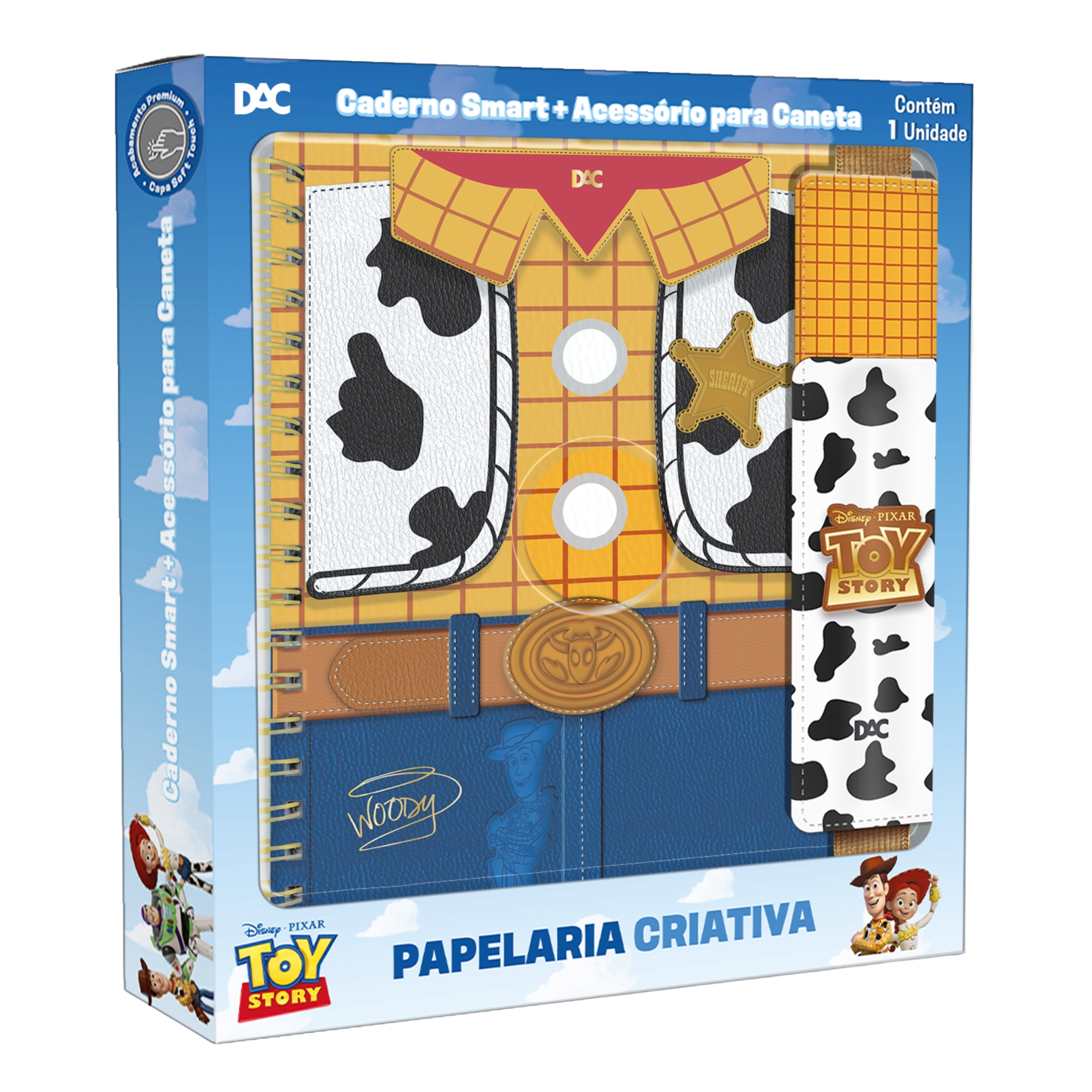 Caixa Criativa Toy Story c/ Caderno Smart + Acessório para Caneta DAC - 5686