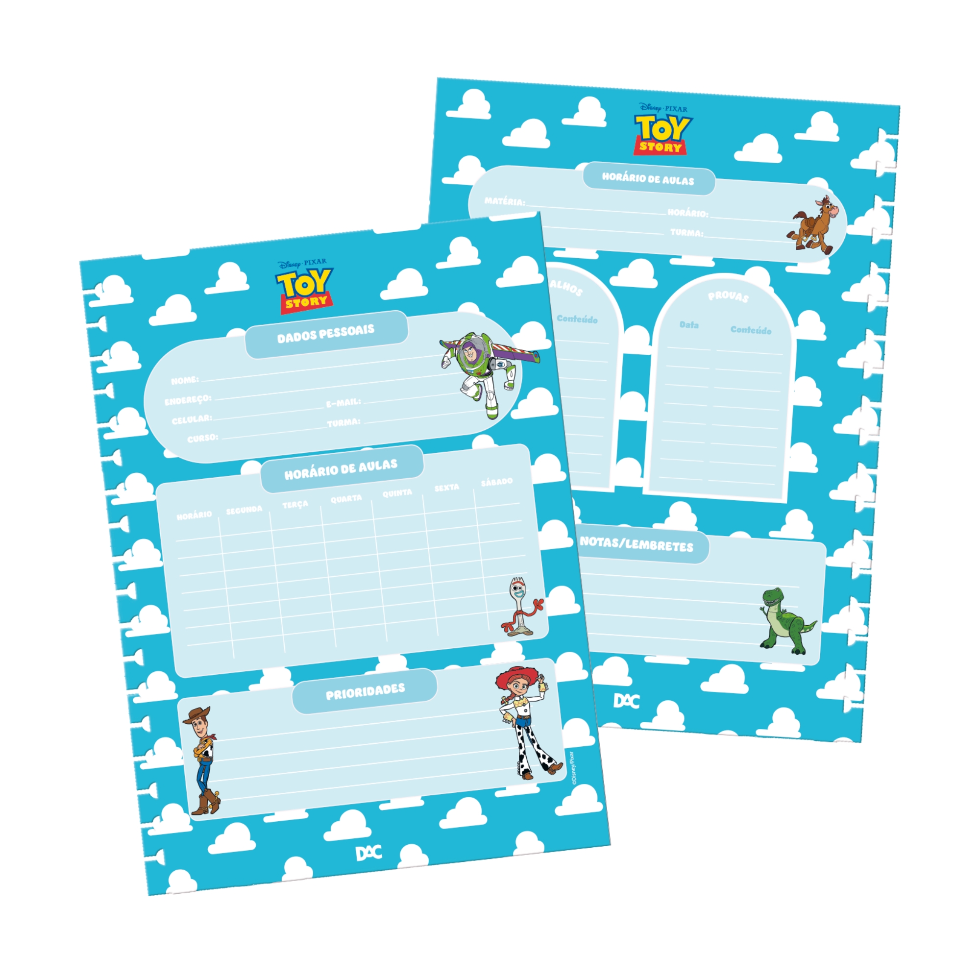 Caixa Criativa Toy Story c/ Caderno Smart + Acessório para Caneta DAC - 5686