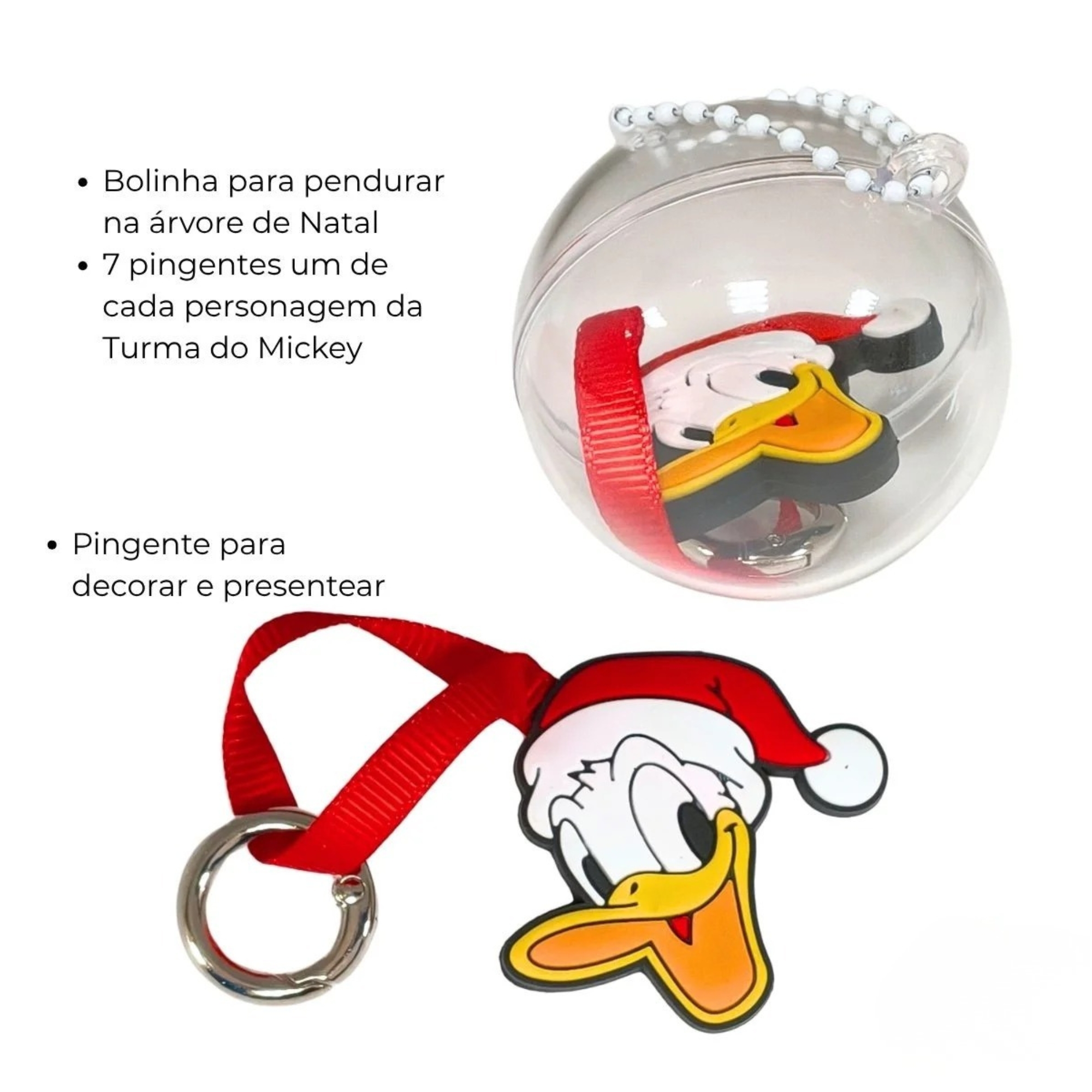 Conjunto de Bolinhas e Pingentes de Natal Mickey e Amigos DAC - 5663