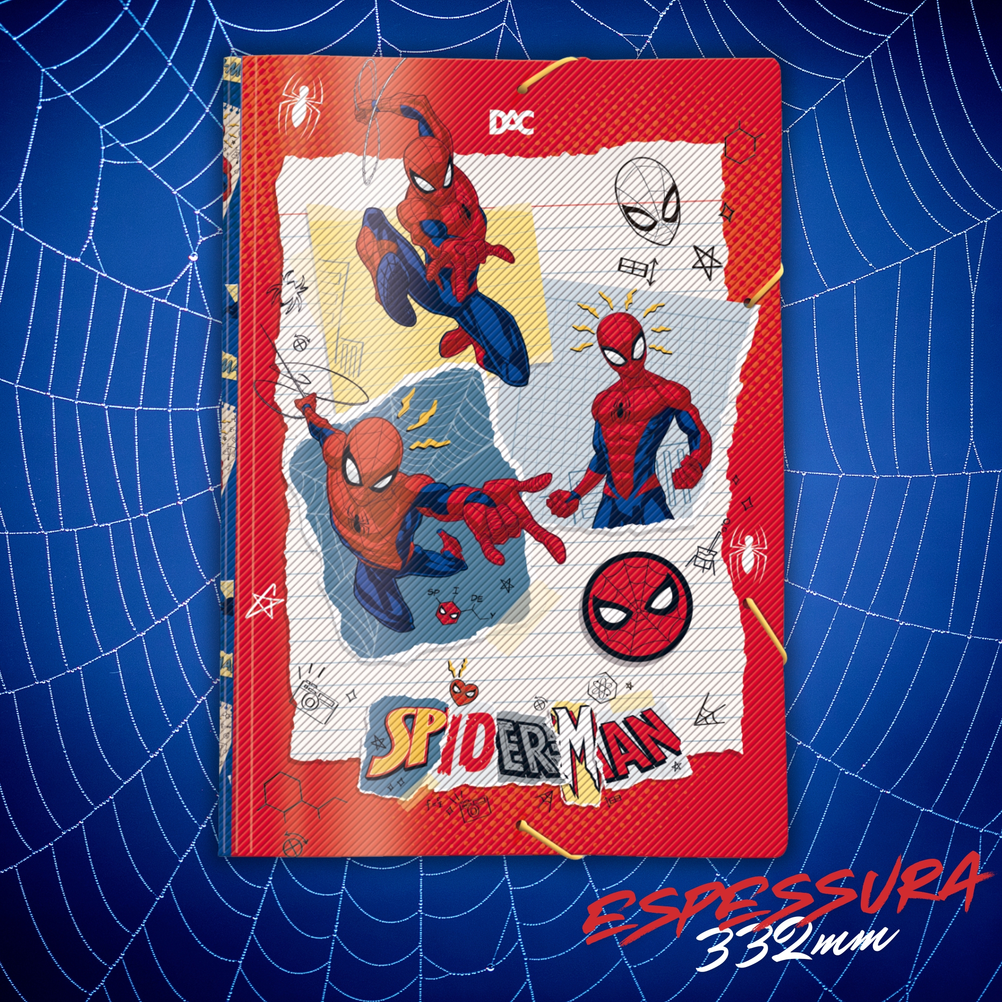 Pasta Aba Elástica Homem-Aranha Spider-Man DAC - 5745