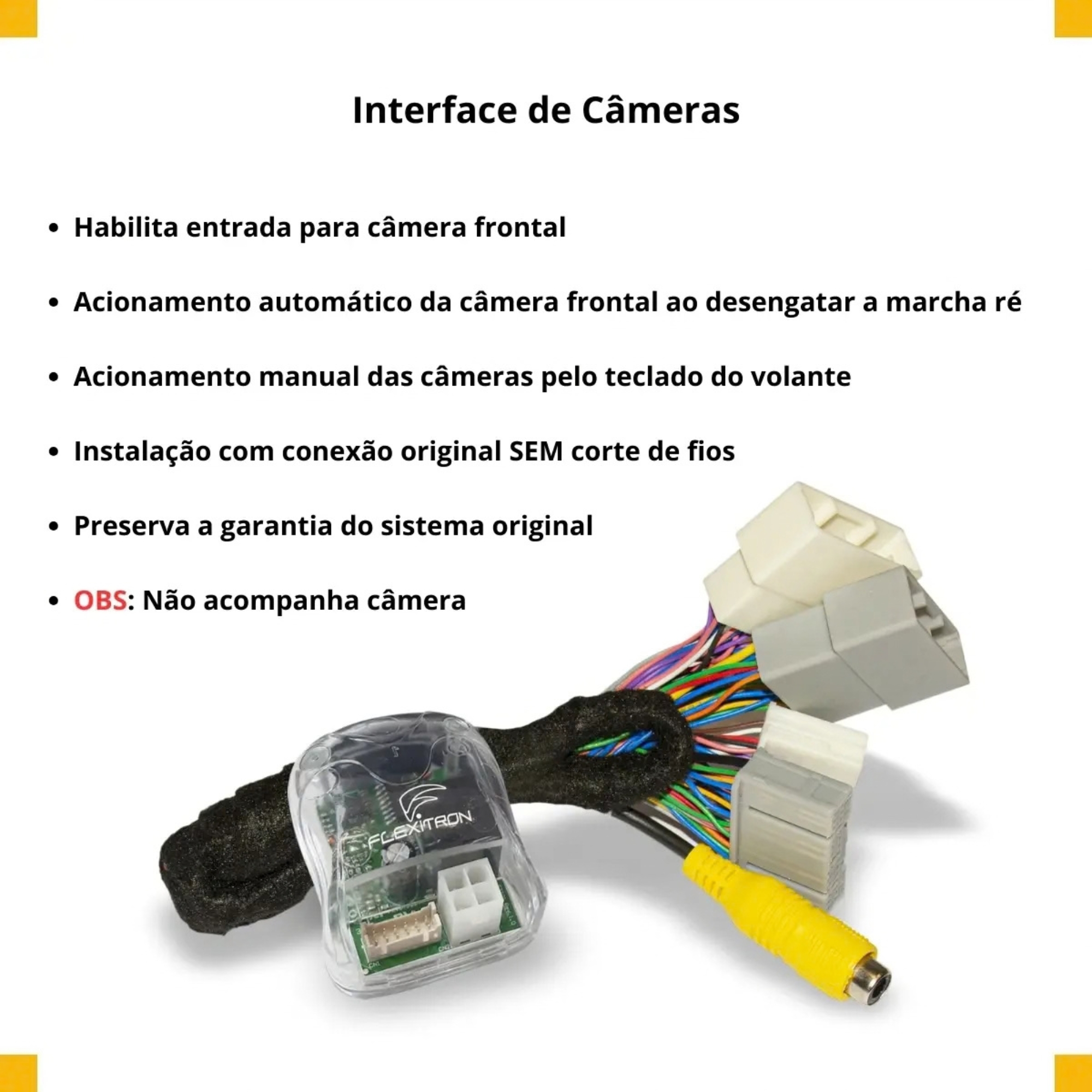Interface de Câmera Frontal Cross/XEI/GLI/GR-Sport/Hilux/SW4 Flexitron - FIC TY-01 60801224