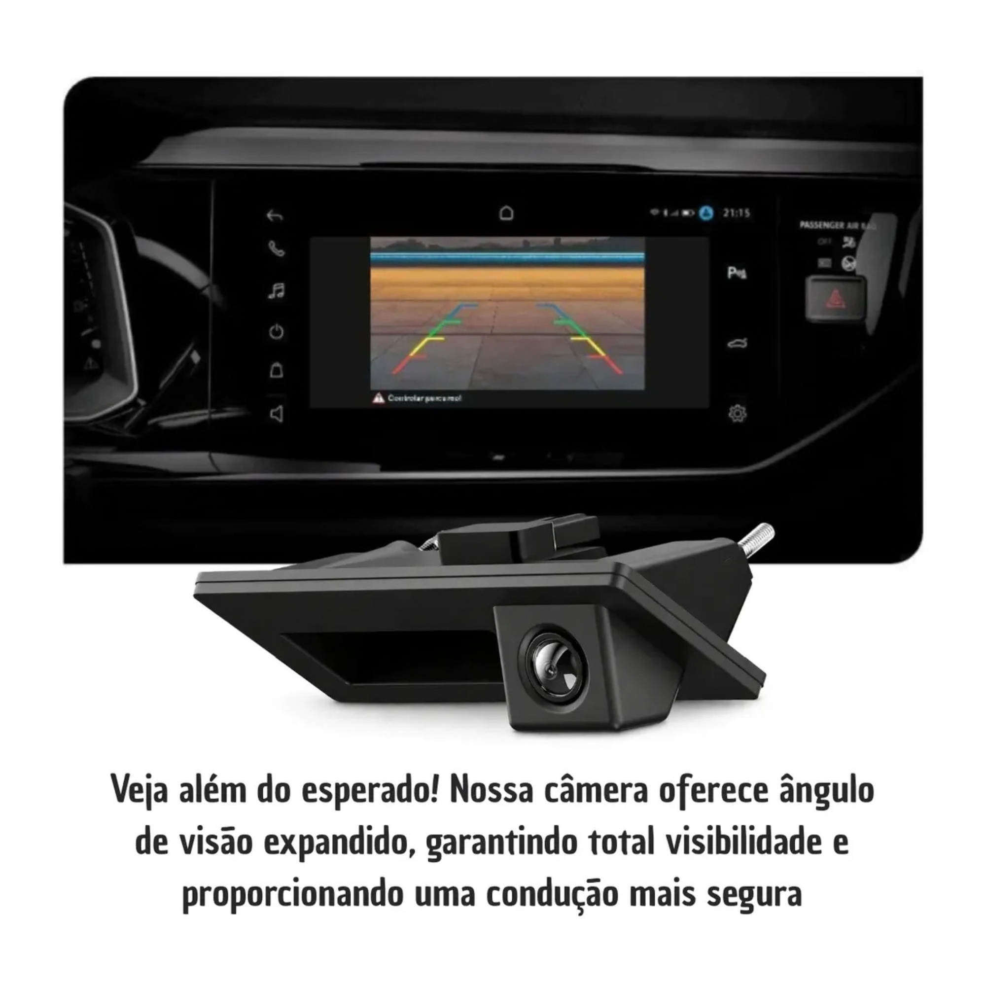 Kit Câmera de Ré VW Modelo Maçaneta Nivus/T-Cross/Tera/Virtus Flexitron - FIC VW-03 60801608
