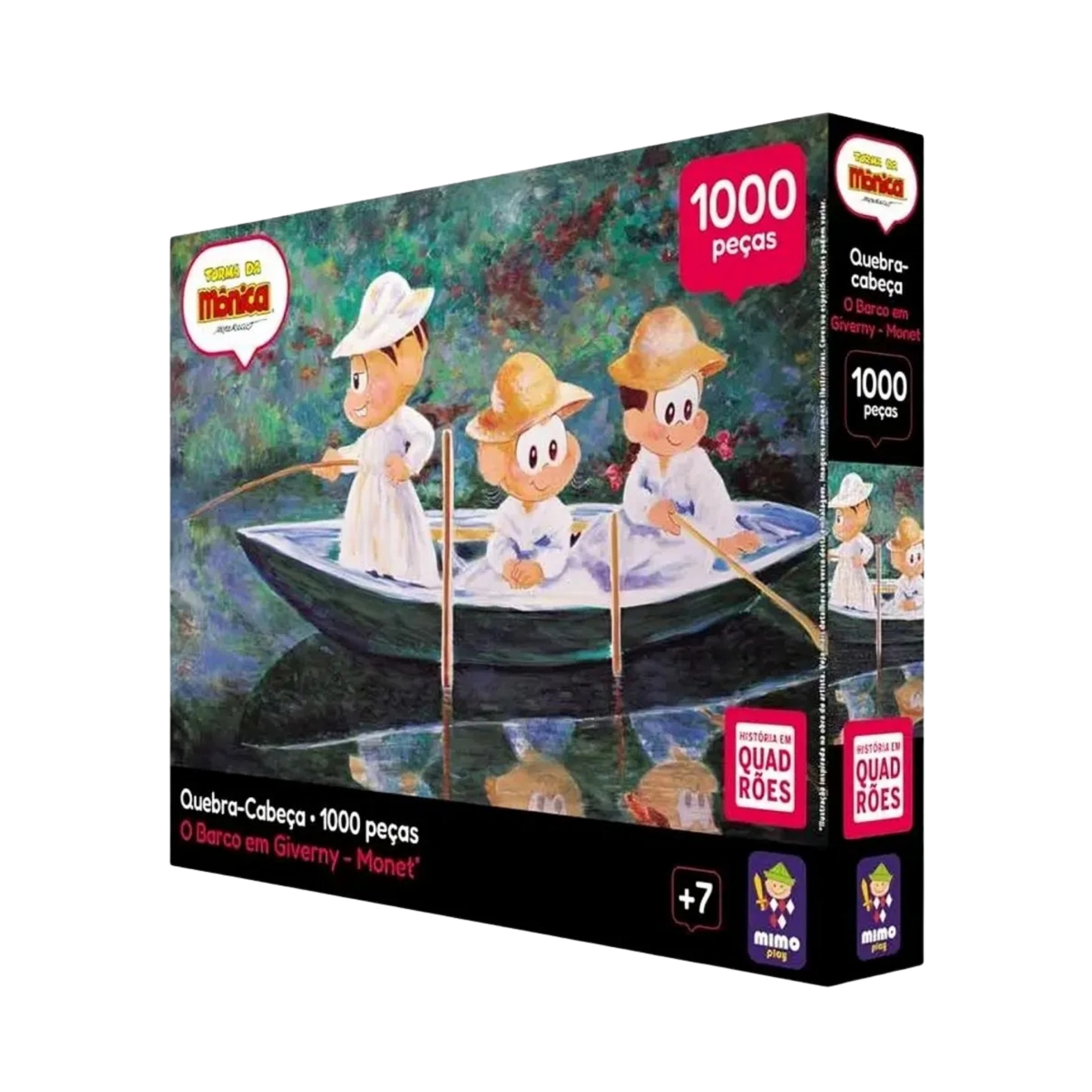 Kit Quebra-cabeças Turma Da Mônica O Jardim E O Barco De Monet - Mimo Toys