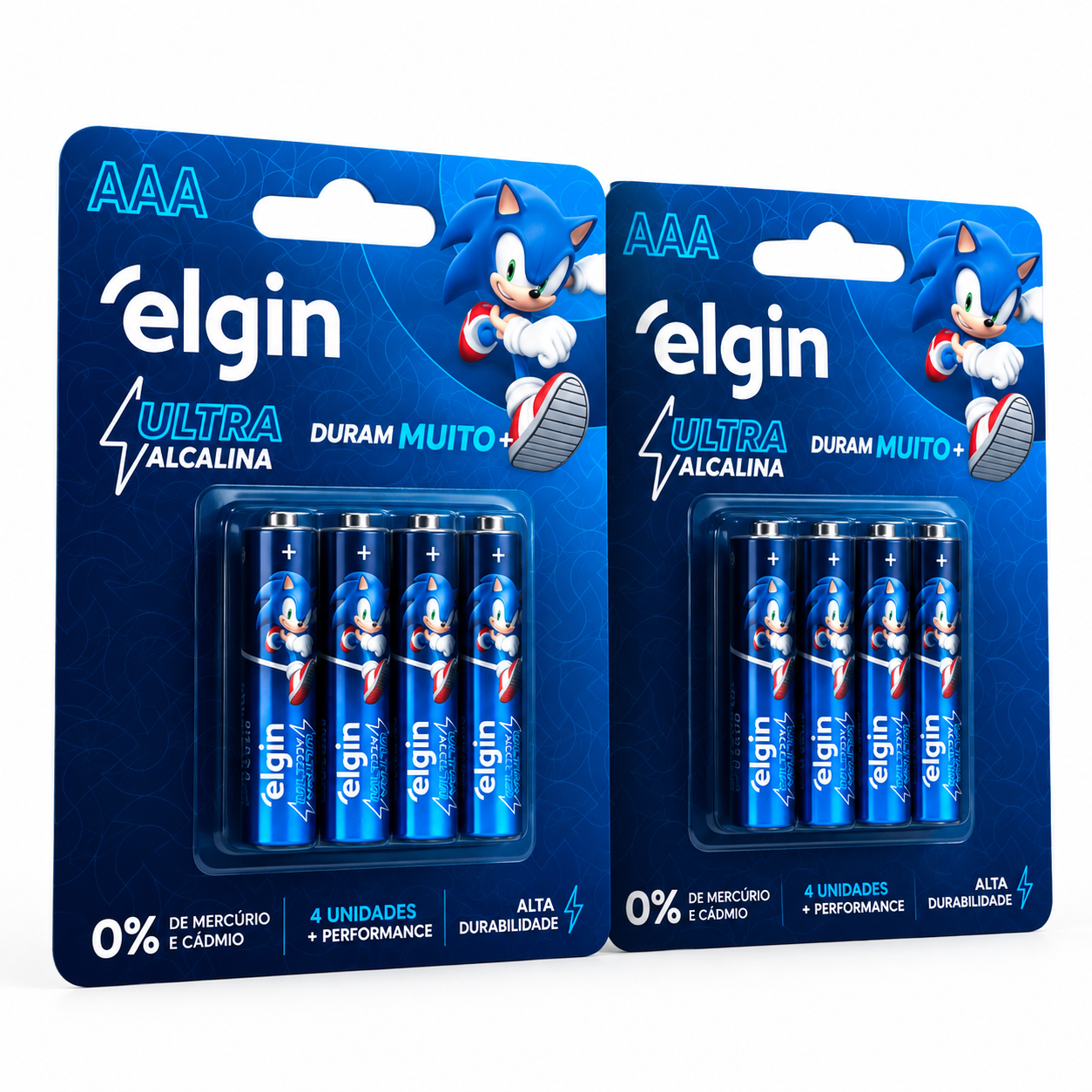 Kit Pilhas Ultra Alcalinas Elgin AAA 8 Unidades