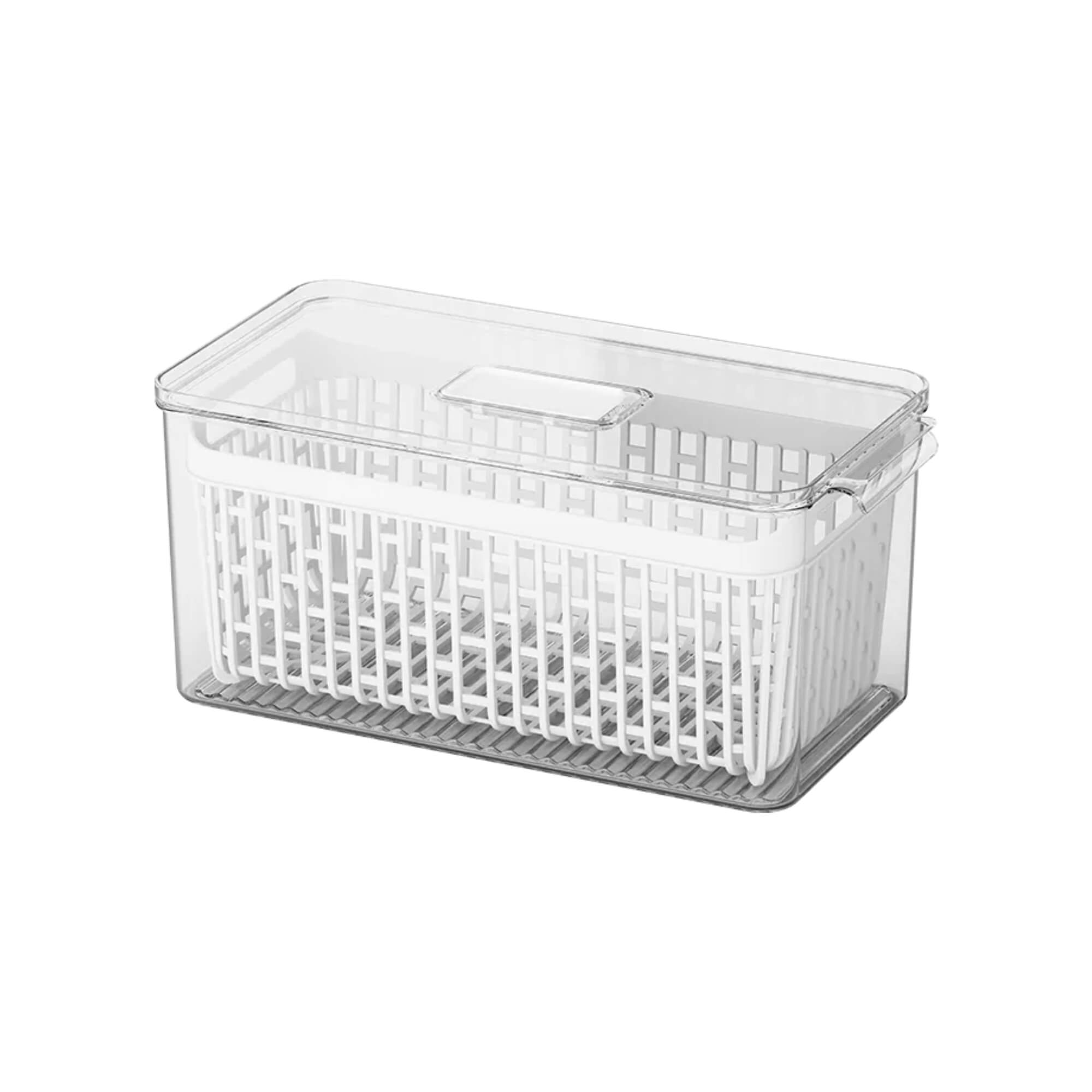 Kit 2 Organizadores de Geladeira Coza Dry Cristal 3,2L e 6L Brinox