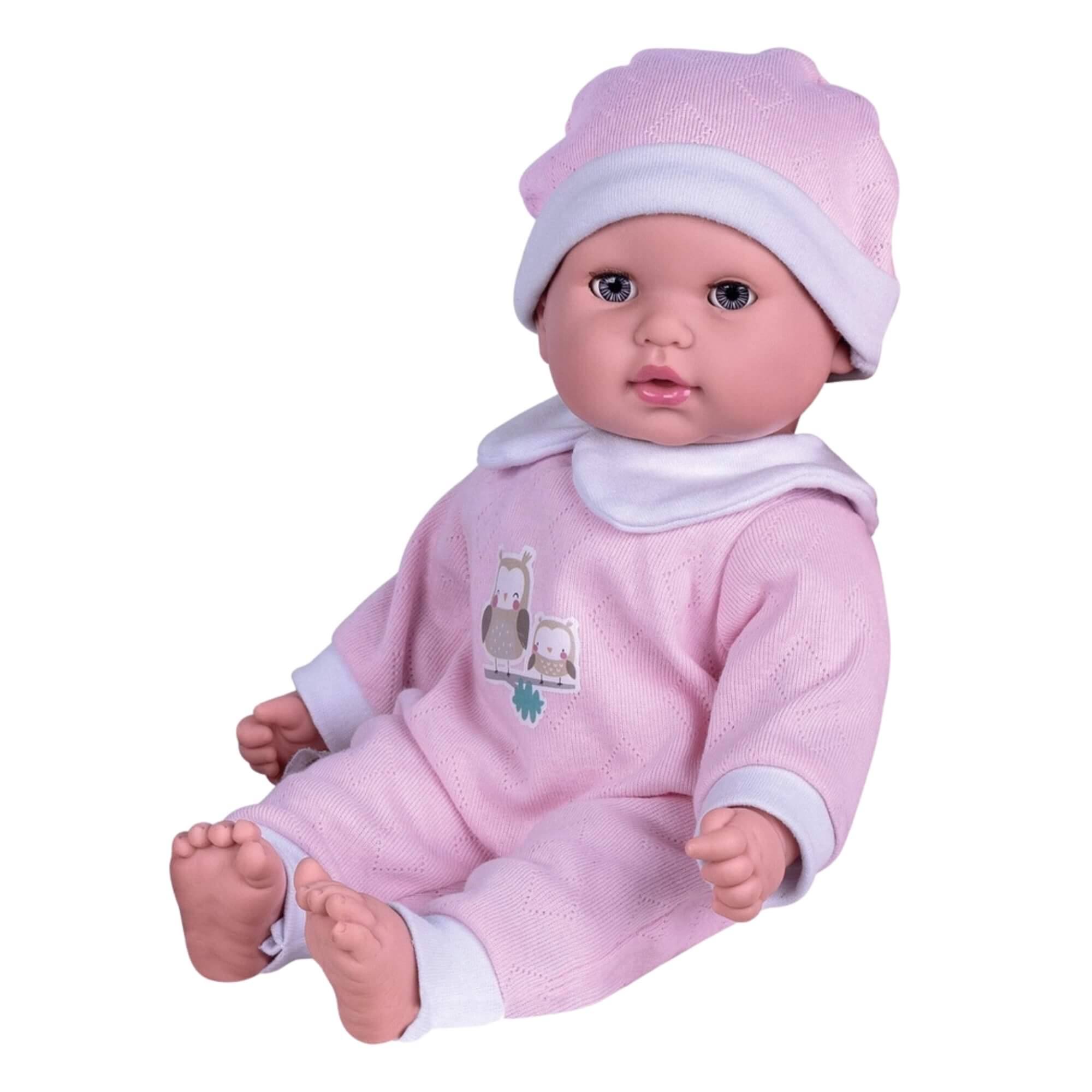 Kit Boneca Coleção Te Amo Bebê Menina com Carrinho Rosa 3 Rodas - Super Toys