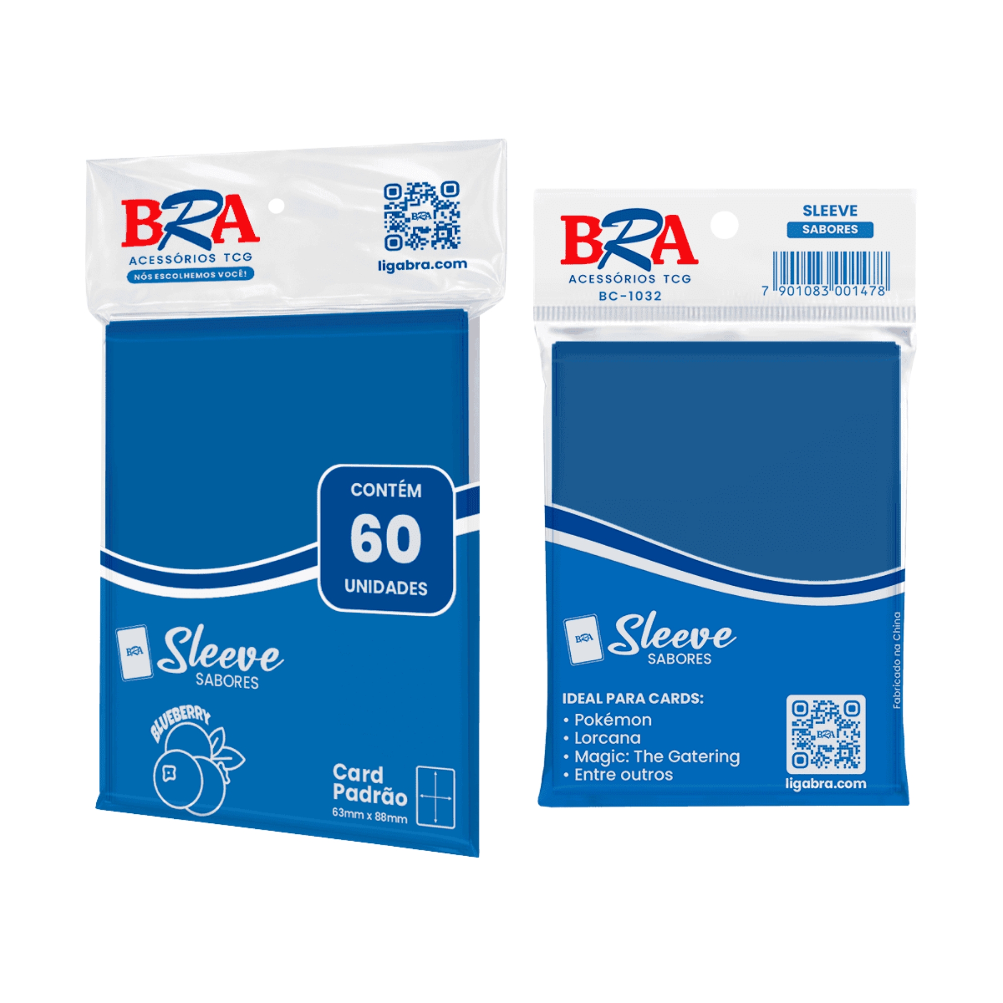 Sleeve Sabores Blueberry cor Azul 60 Unidades BRA - BC-1032