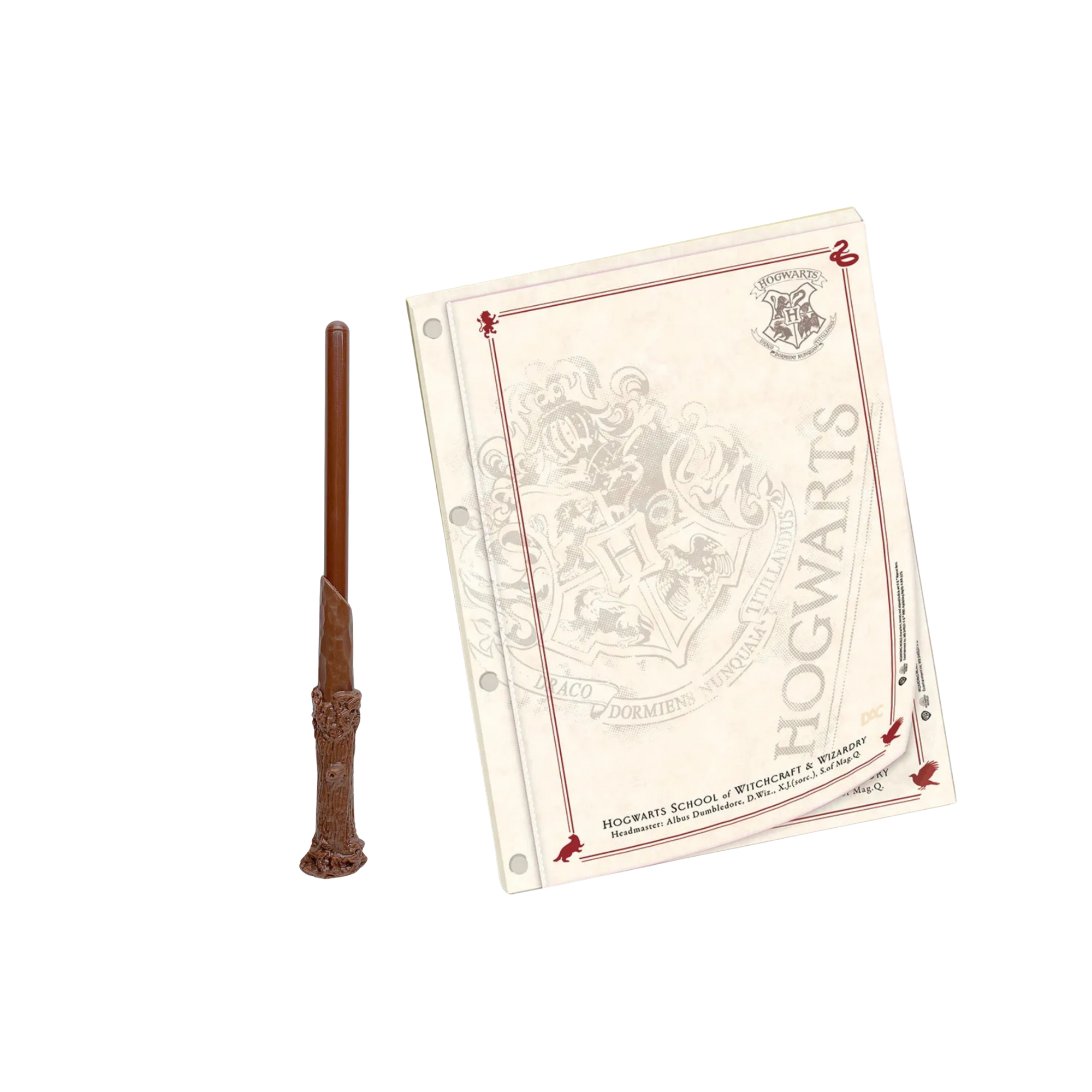 Kit Harry Potter Caneta Esferográfica + Bloco Papel de Carta