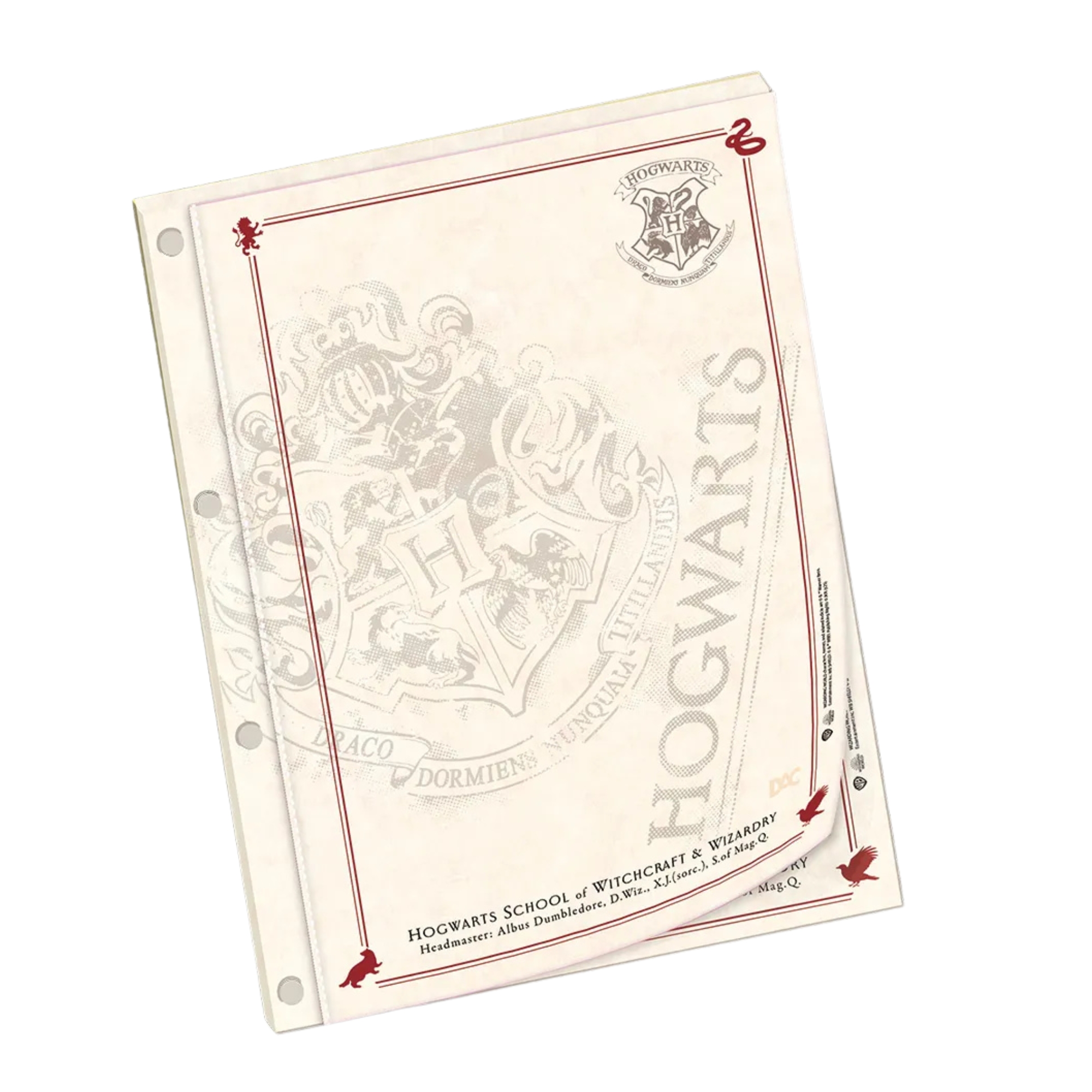 Kit Harry Potter Caneta Esferográfica + Bloco Papel de Carta