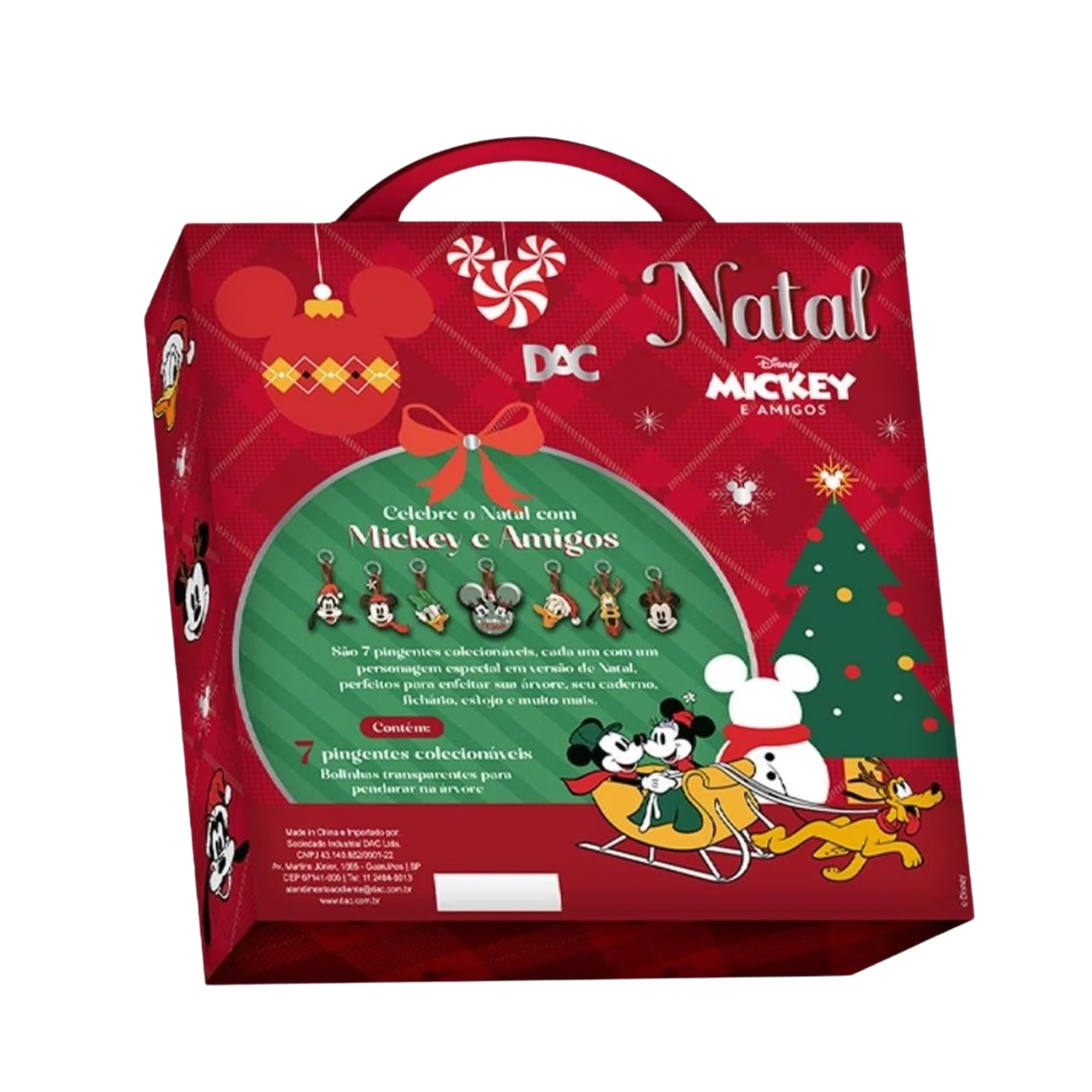 Kit Natal Disney Mickey e  Enfeites - Bolinhas e Pelúcia