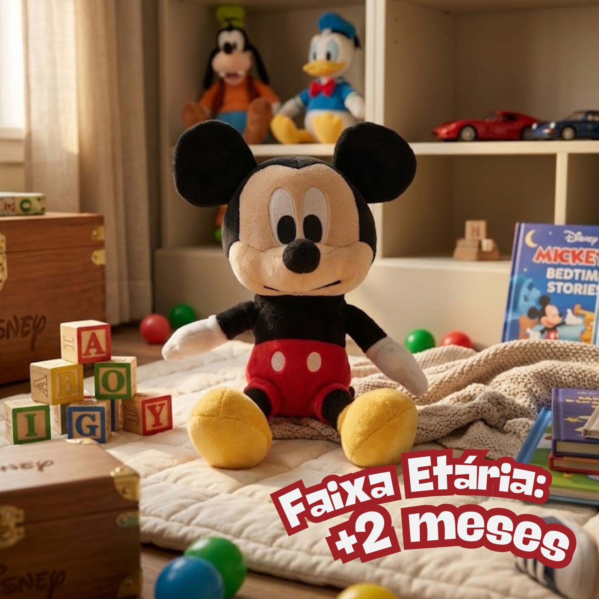Kit Natal Disney Mickey e  Enfeites - Bolinhas e Pelúcia
