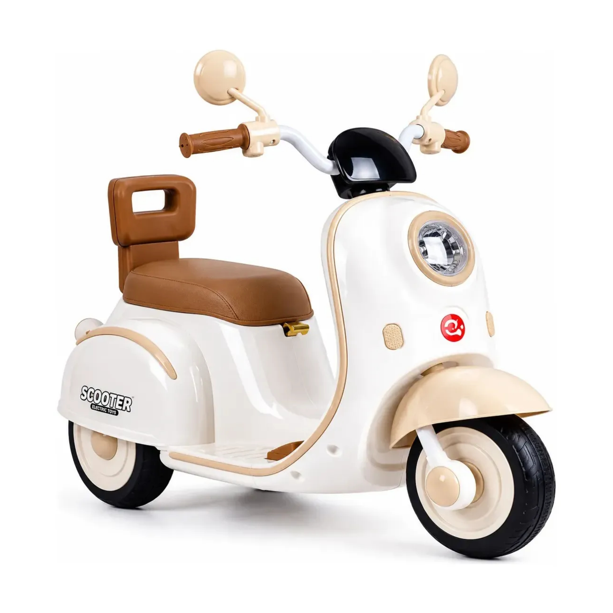 Mini Moto Elétrica Scooter Infantil 6V Bege CE26171 Zippy Toys - 16248
