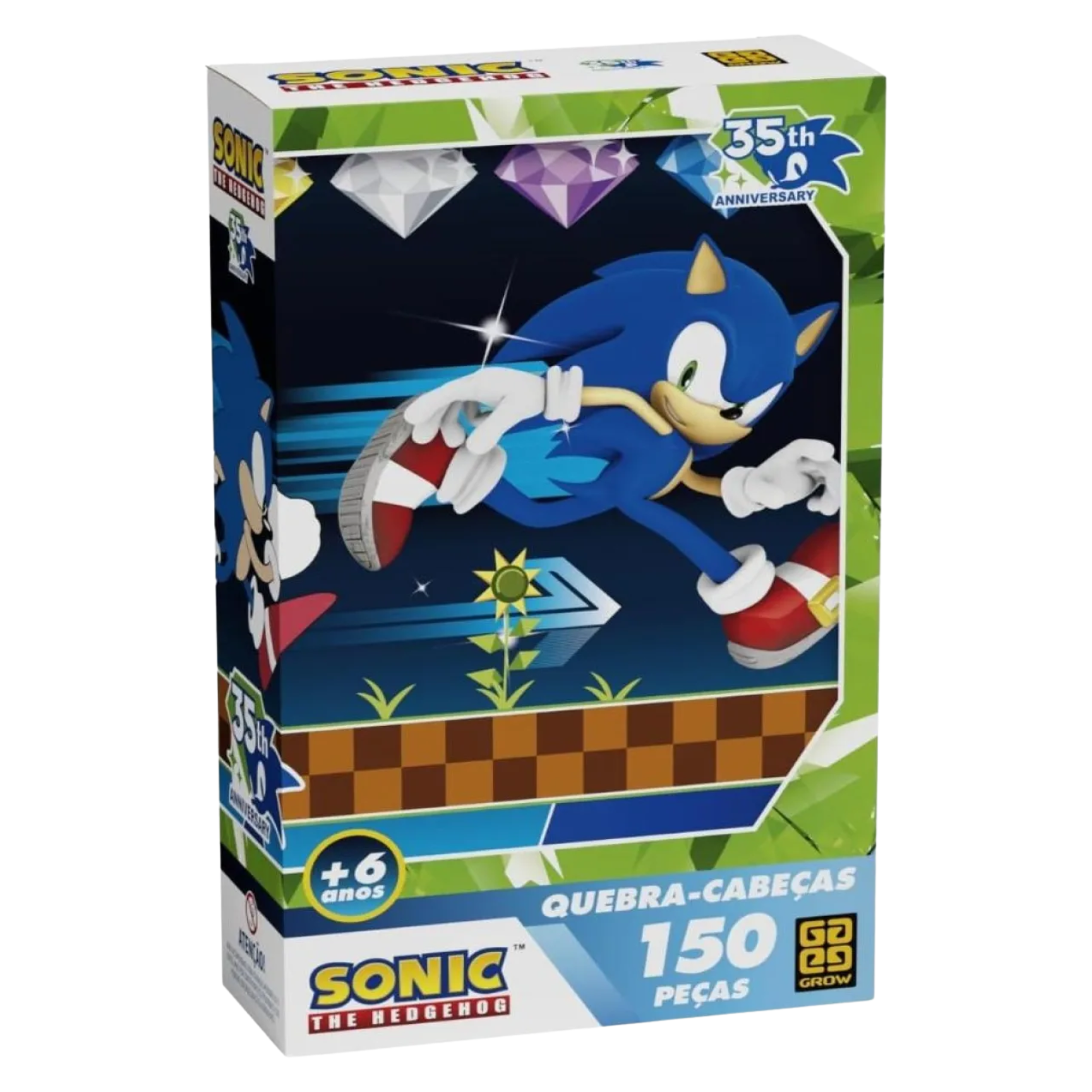 Quebra-Cabeça Sonic 150 Peças Grow - 05249
