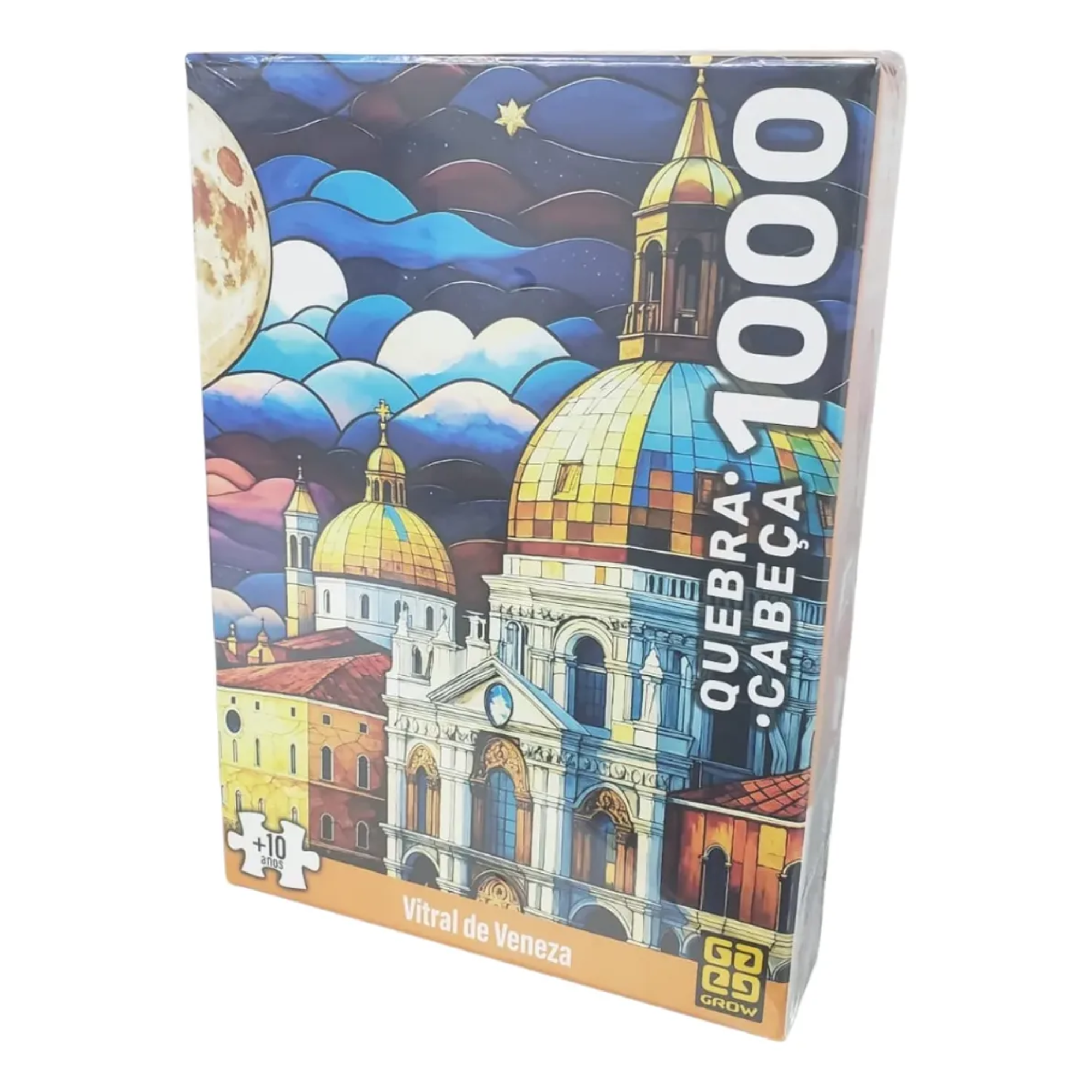 Quebra-Cabeça Vitral de Veneza 1000 Peças Grow - 05259