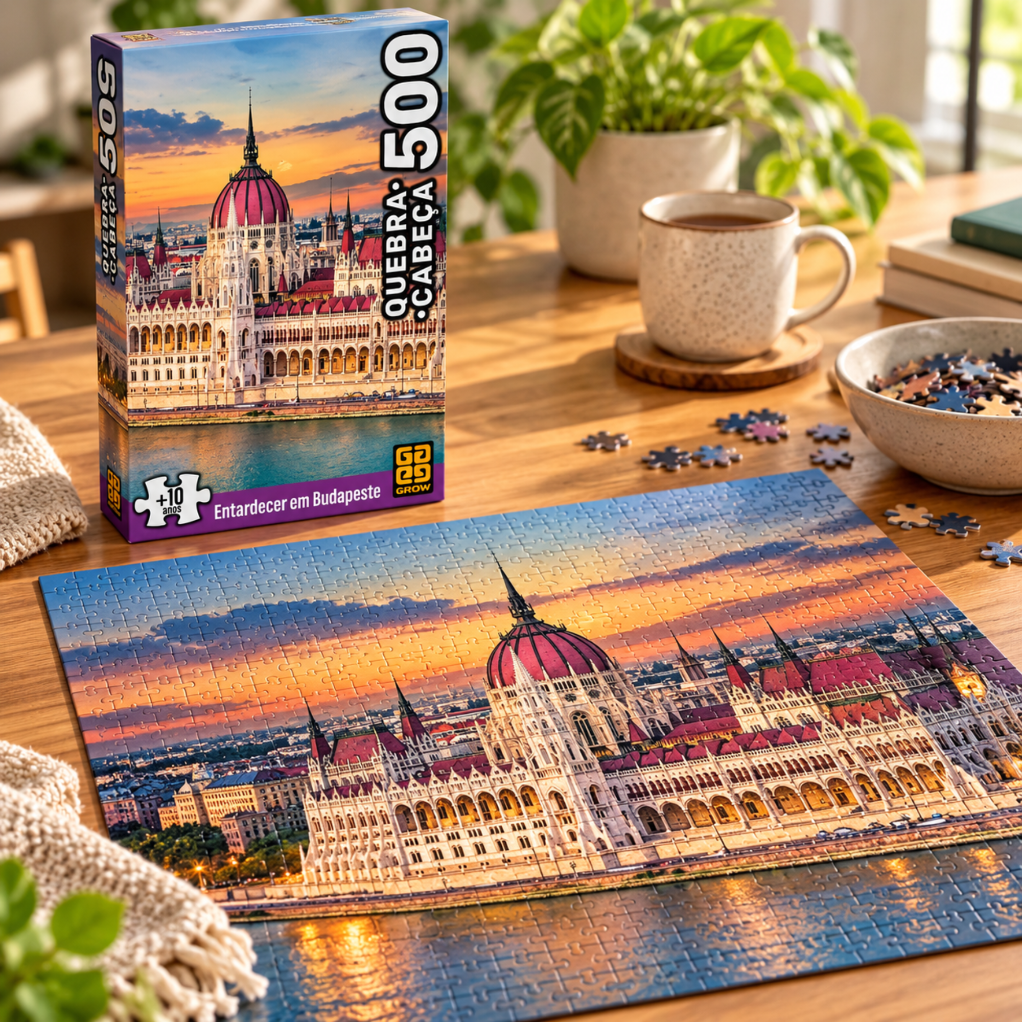 Quebra-Cabeça Entardecer em Budapeste 500 Peças Grow - 05160
