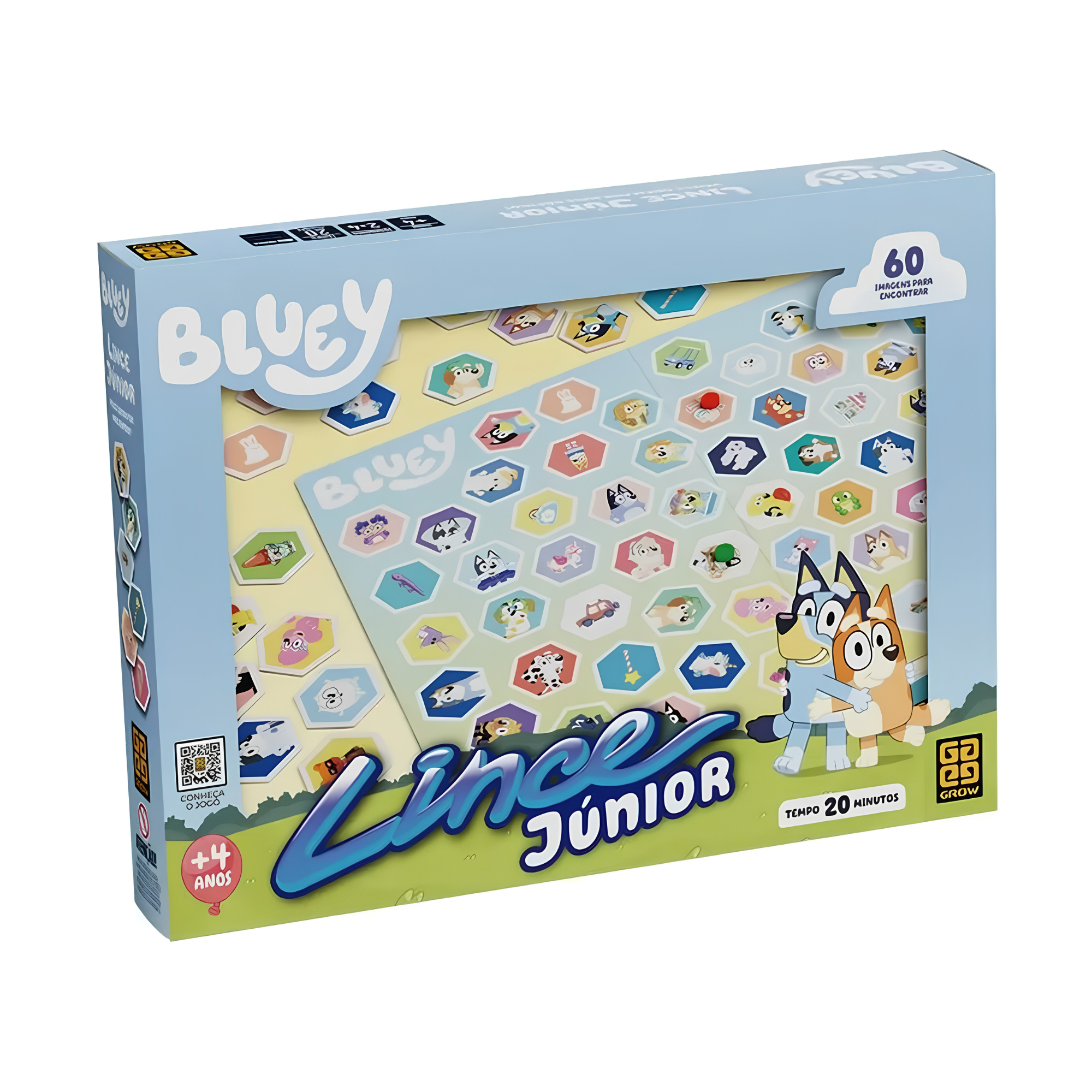 Jogo de Tabuleiro Lince Junior Bluey c/ 60 imagens Grow - 05345