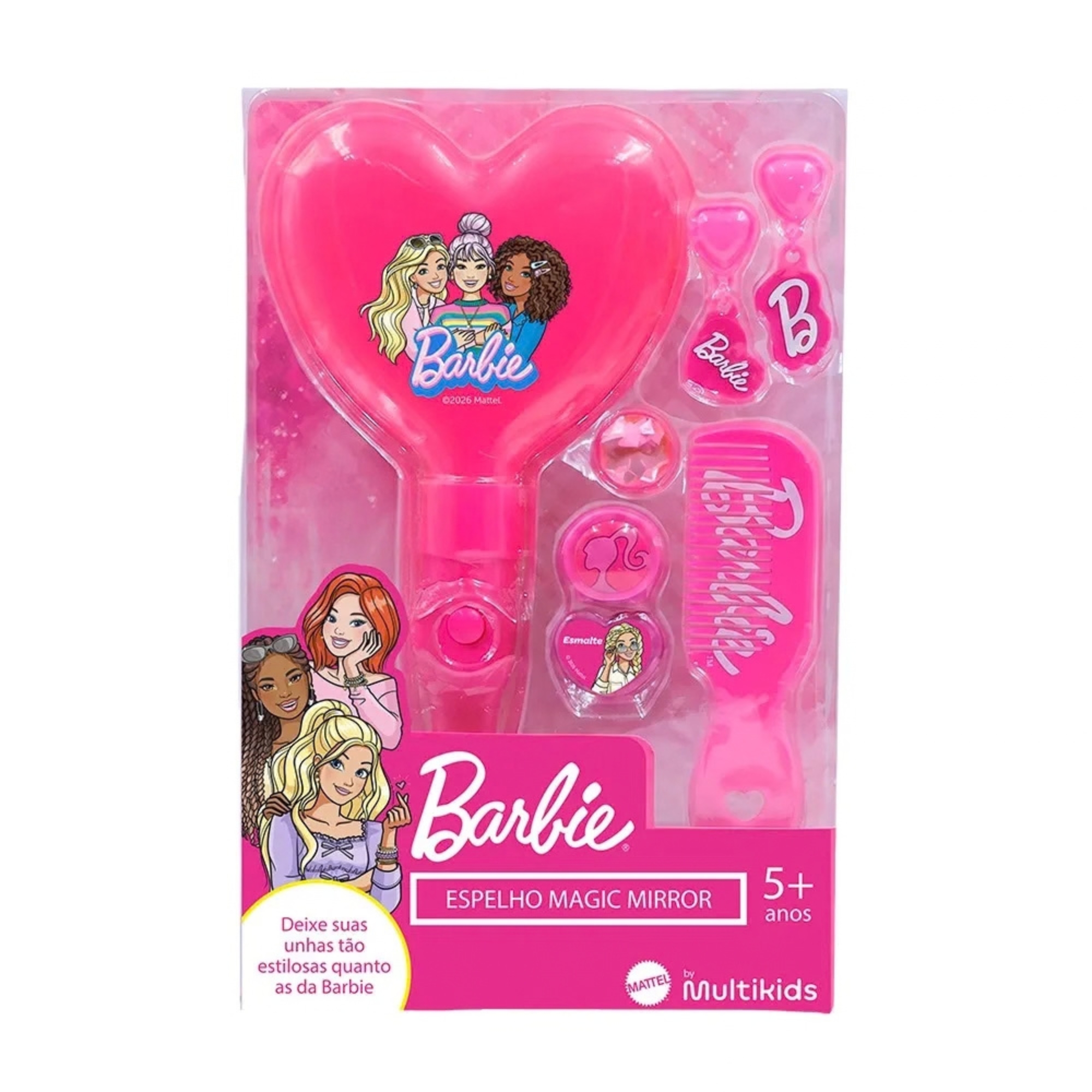 Espelho Magic Mirror com Luz Barbie Multikids - BR2592