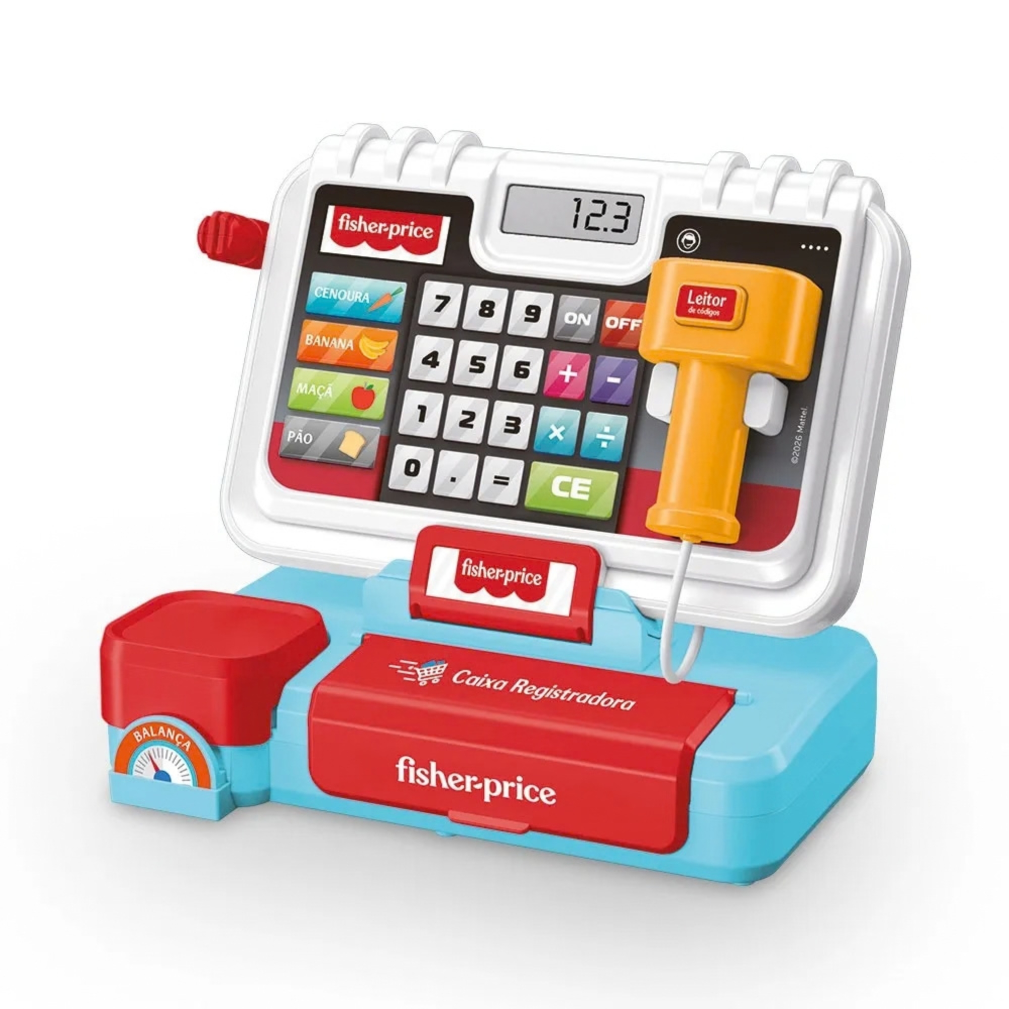 Caixa Registradora Infantil Branca Fisher Price Multikids - BR2517