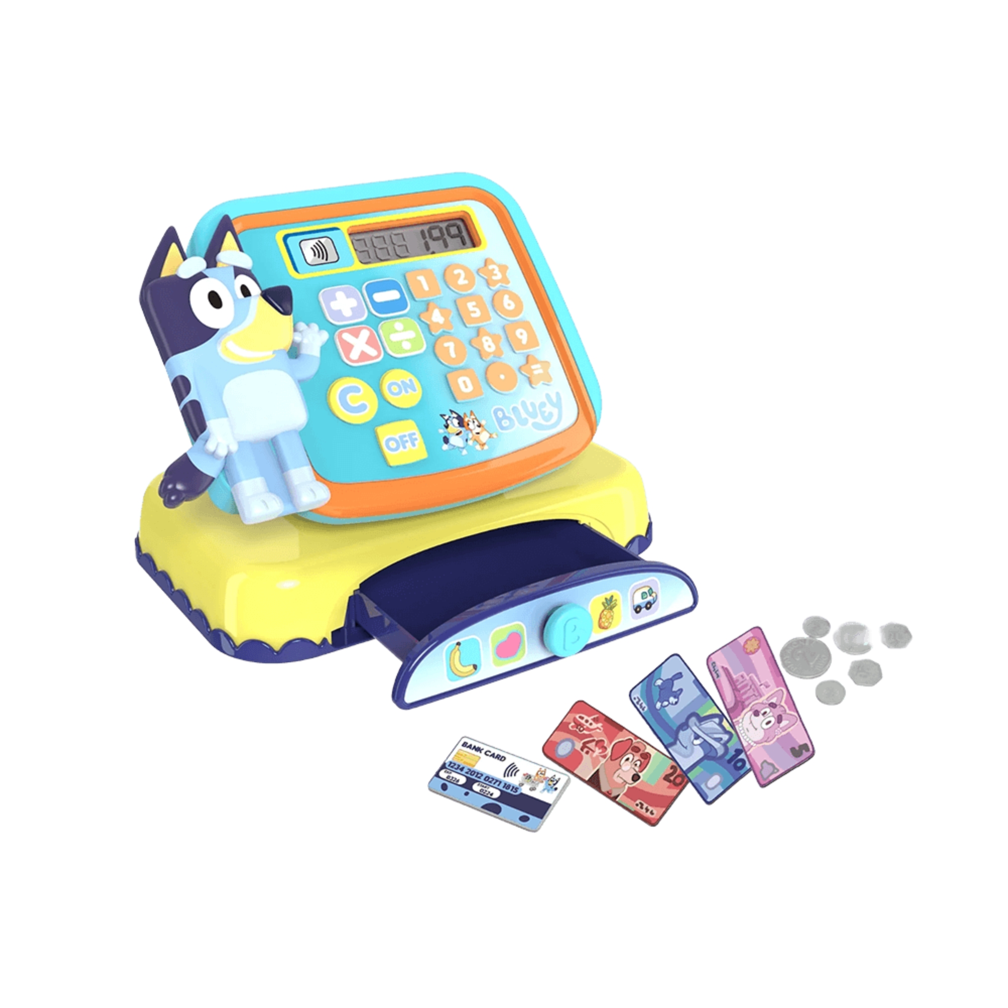 Brinquedo Caixa Registradora Infantil Bluey com Acessórios, Som e Luz Multikids - BR2675