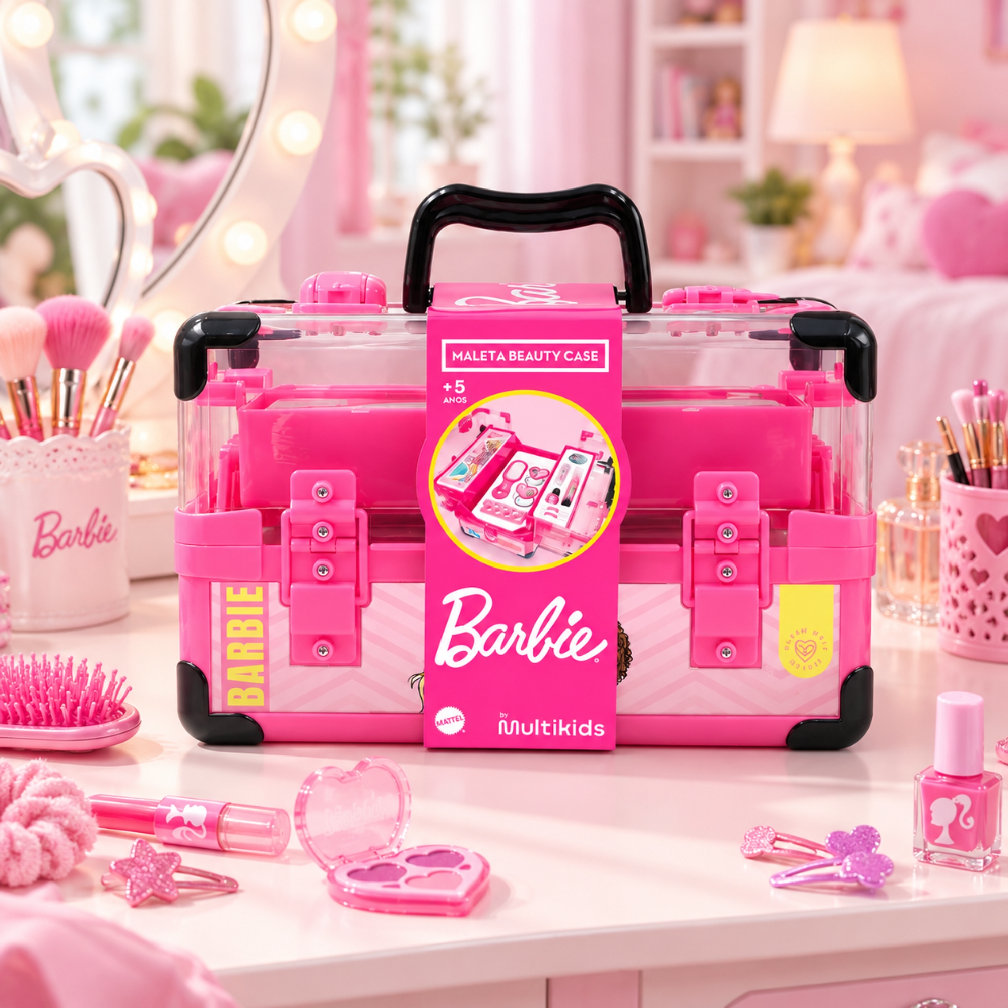 Maleta Barbie Beauty Case Completa de Maquiagem Multikids - BR2594
