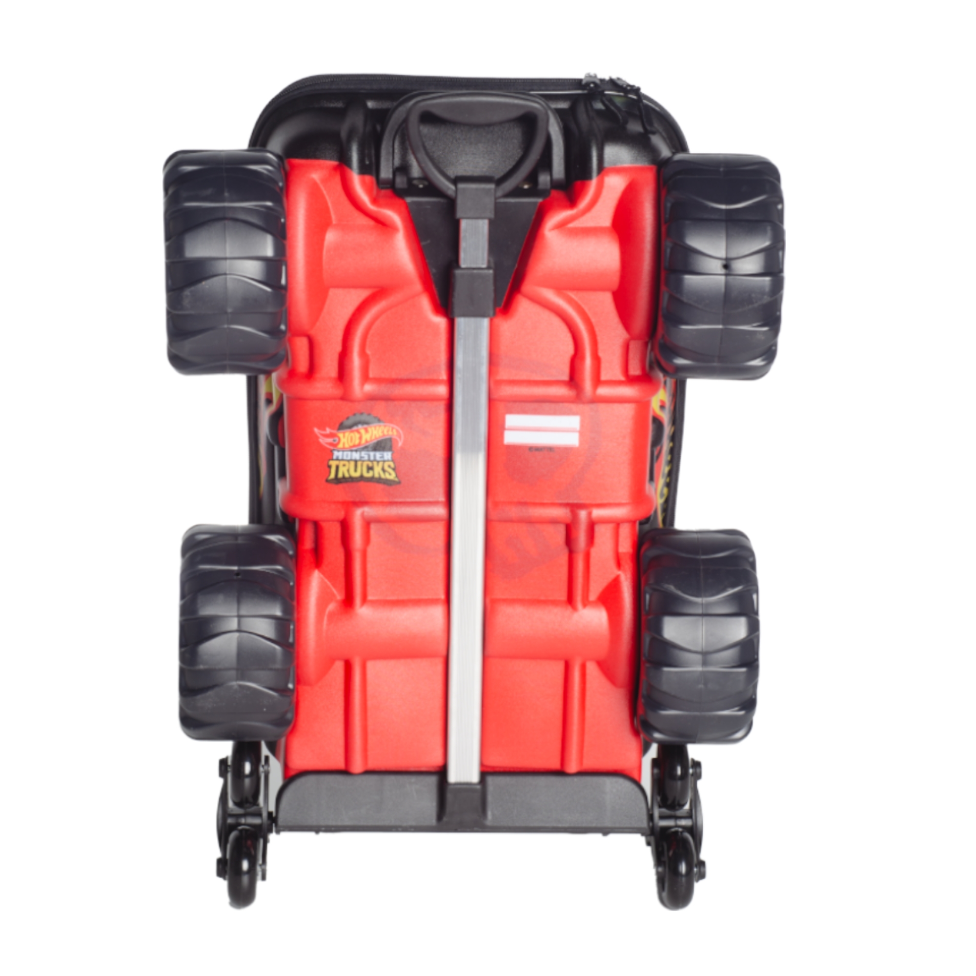 Mala Infantil Hot Wheels Bone Monster Trucks Preto com Rodinha Tripla Diplomata - 2501EM24