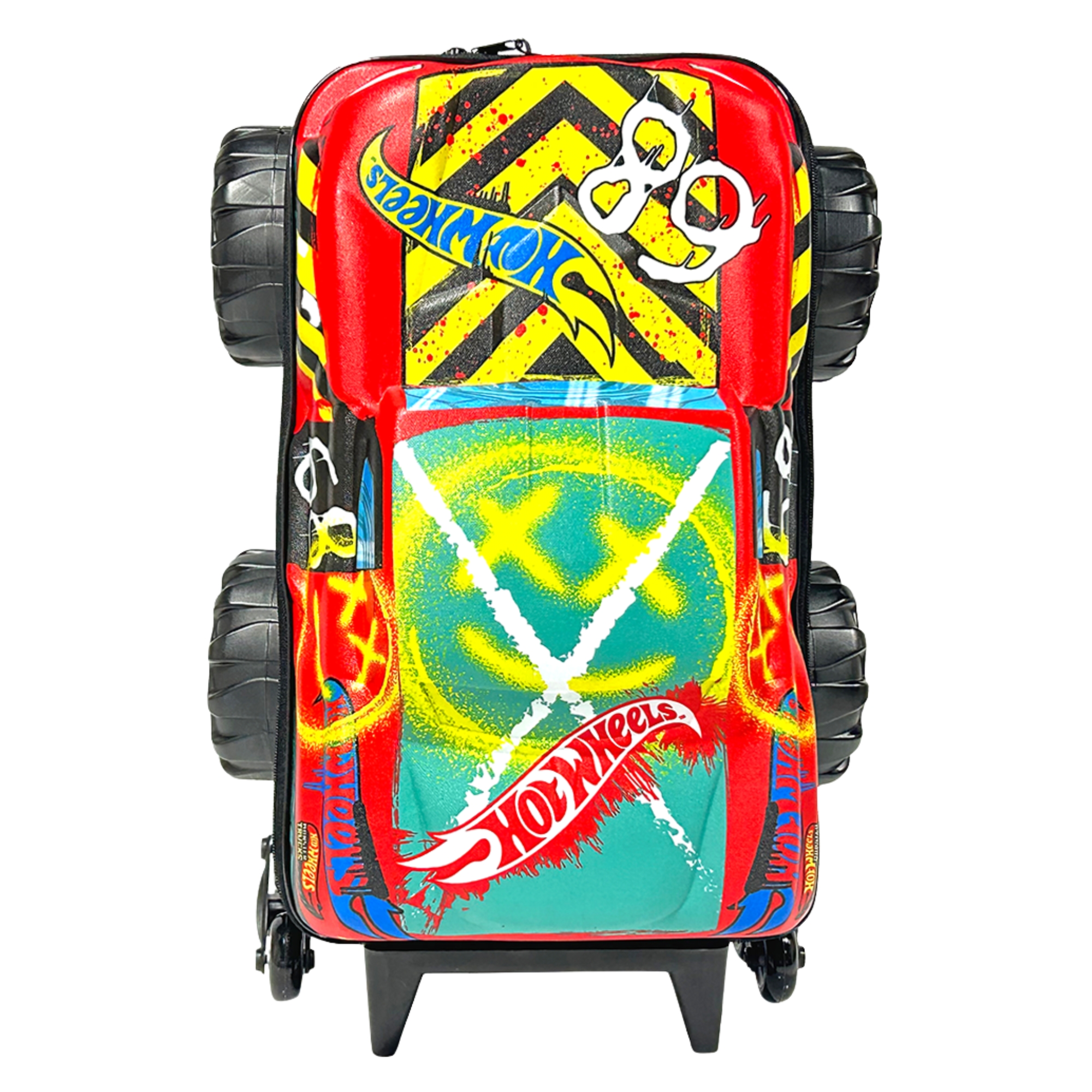 Mala Infantil Hot Wheels Demo Derby Monster Trucks com Rodinha Tripla Diplomata - 2501IM25