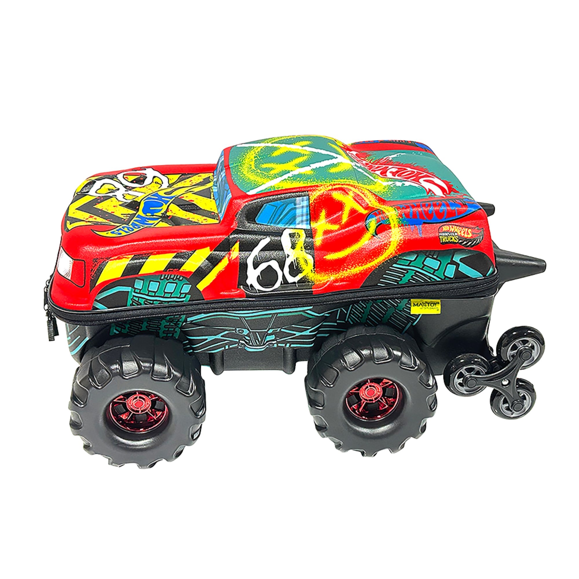 Mala Infantil Hot Wheels Demo Derby Monster Trucks com Rodinha Tripla Diplomata - 2501IM25