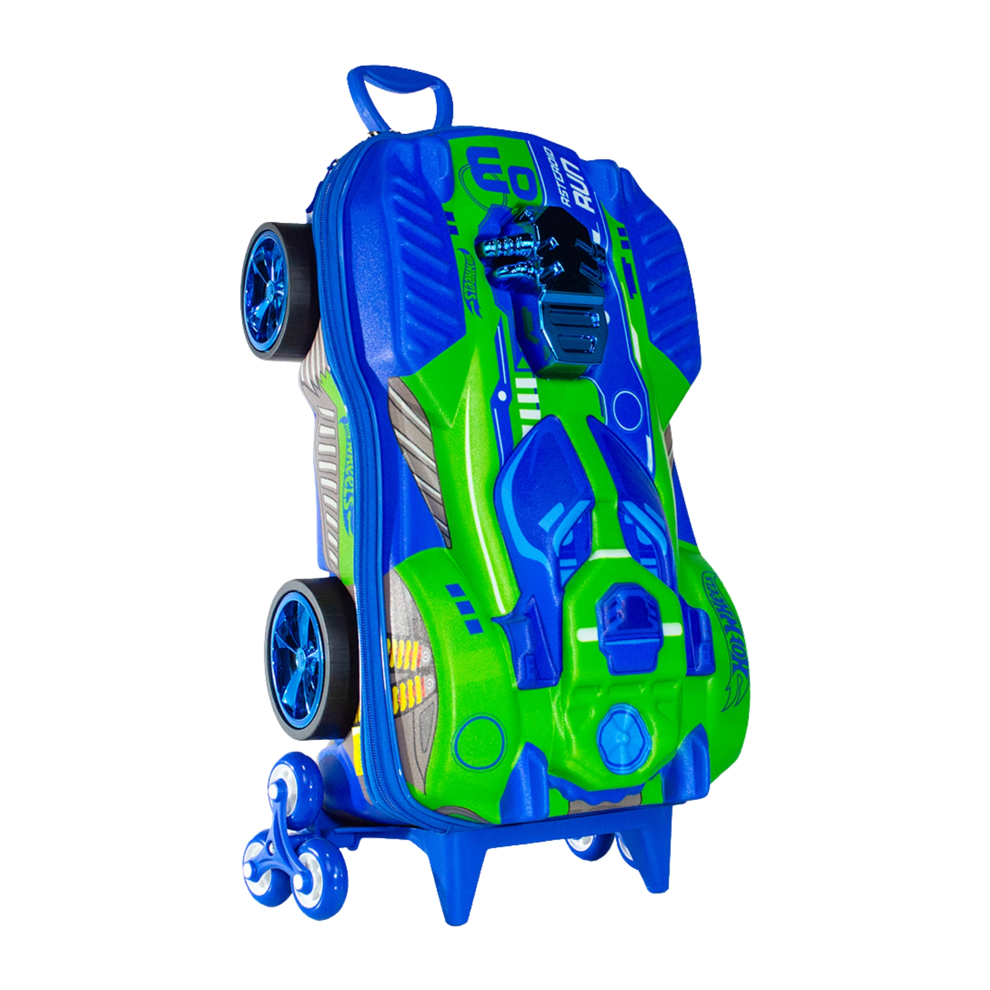 Mala Infantil Hot Wheels Dune a Soar Motor Azul com Rodinha Tripla Diplomata - 2510AM25