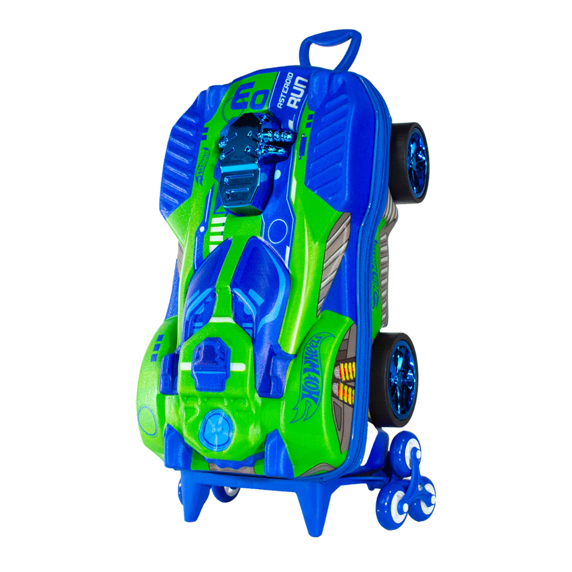 Mala Infantil Hot Wheels Dune a Soar Motor Azul com Rodinha Tripla Diplomata - 2510AM25